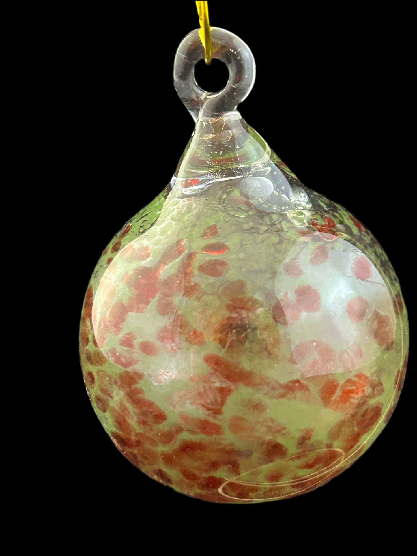 Green & Red speckled Bulb Ornament