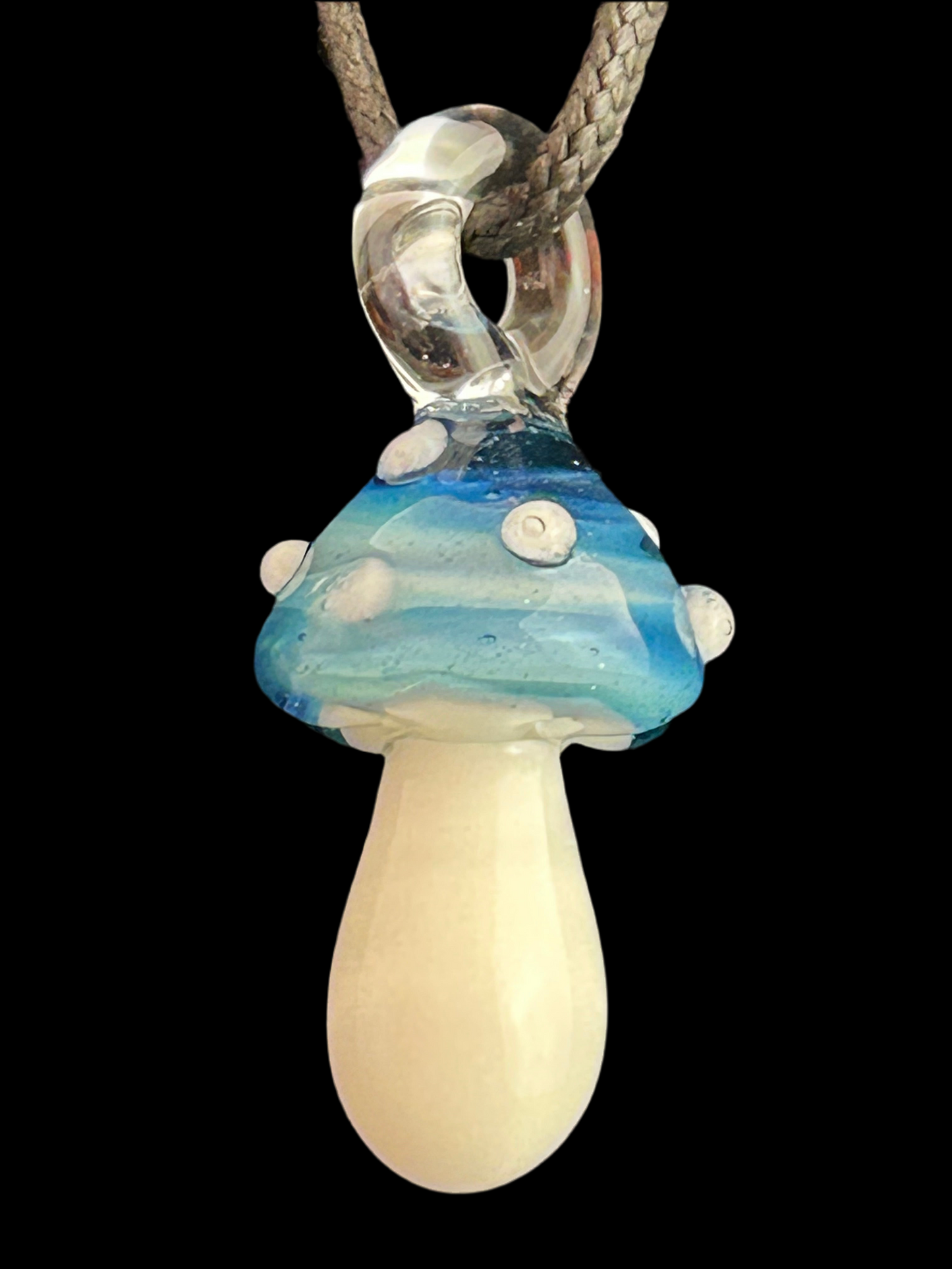 Light Blue Mushroom Pendant