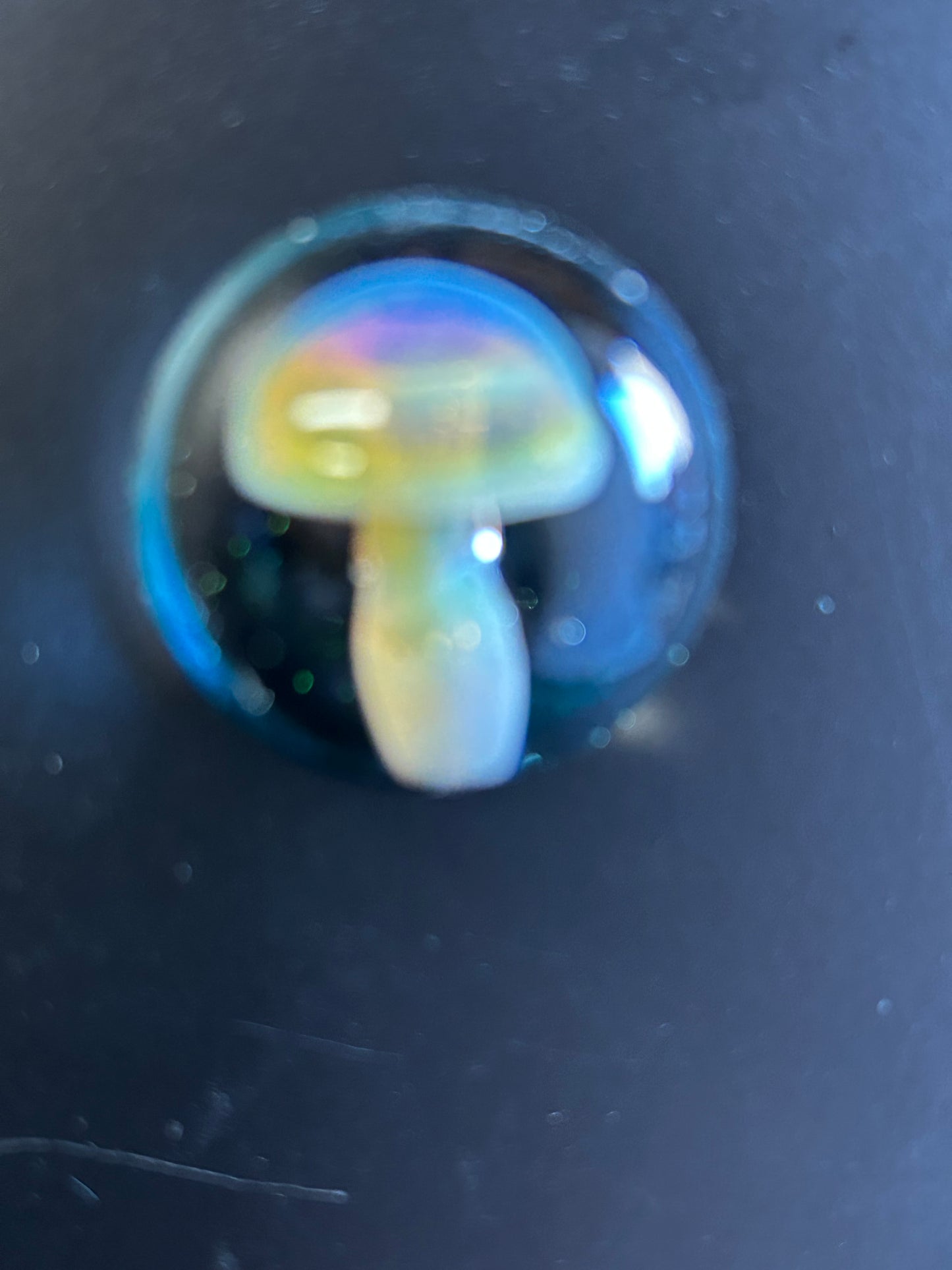 Amber purple Mushroom Magnet