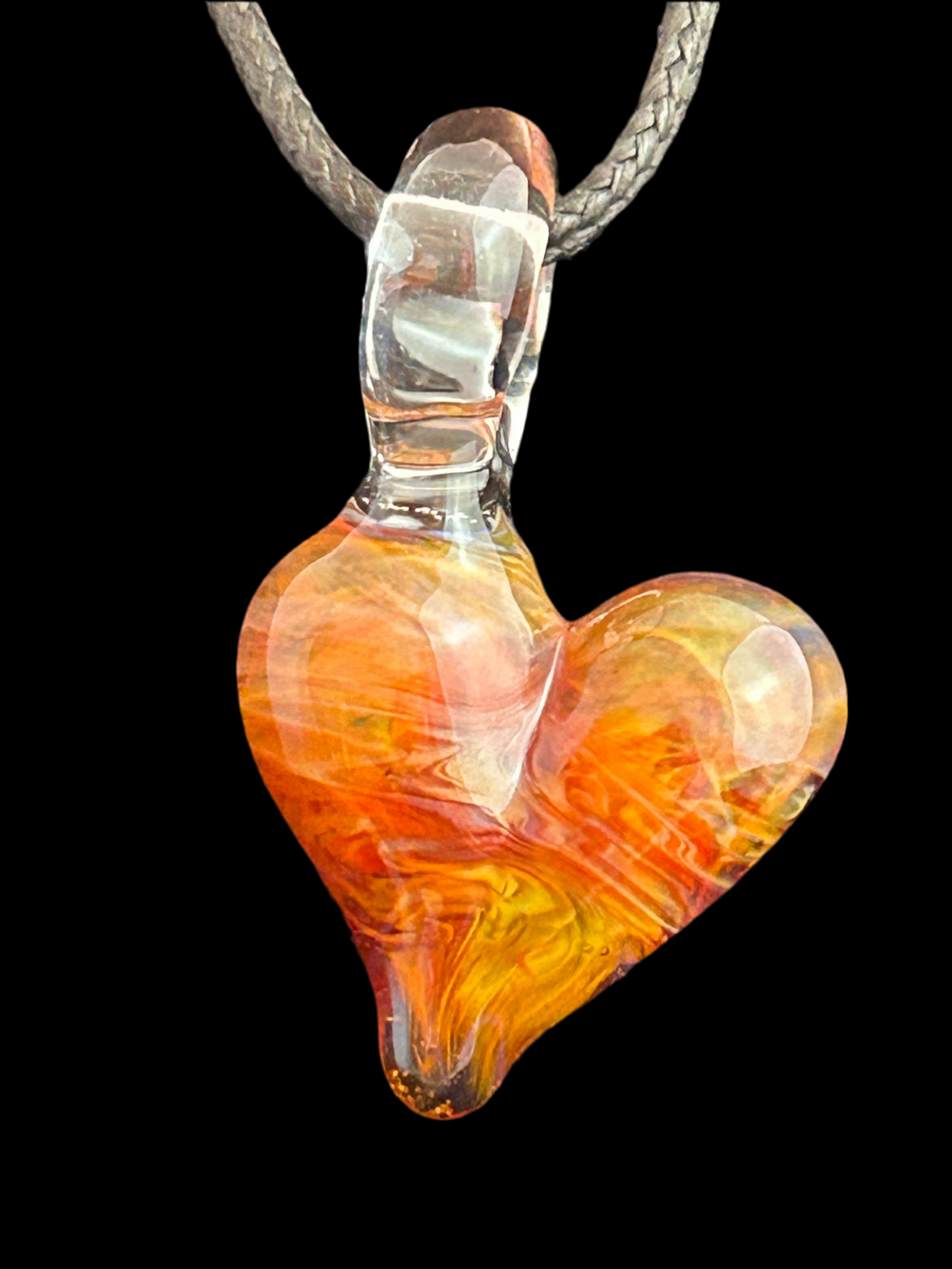 Orange Heart Pendant #2