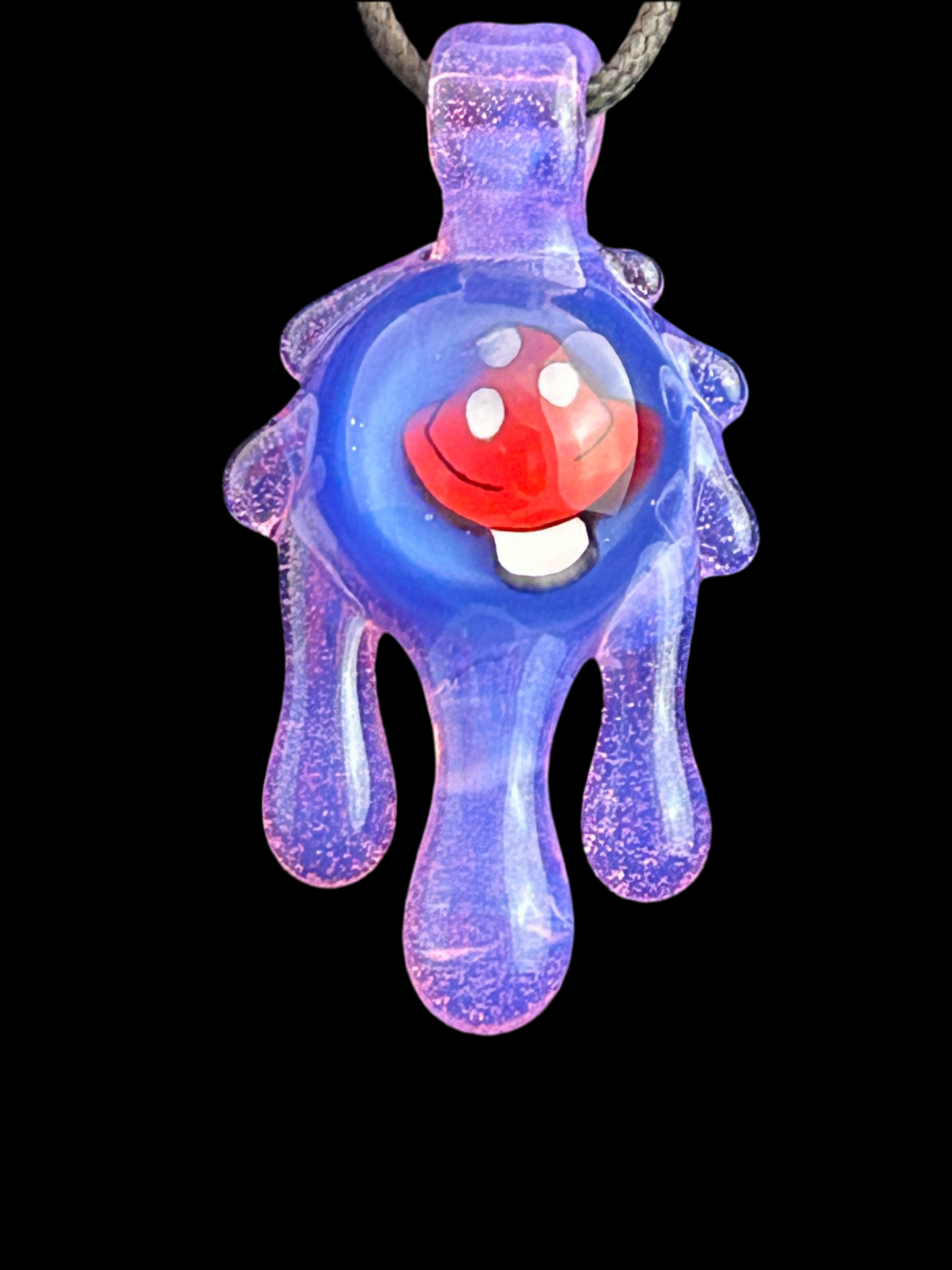 Purple drip Mushroom Pendant
