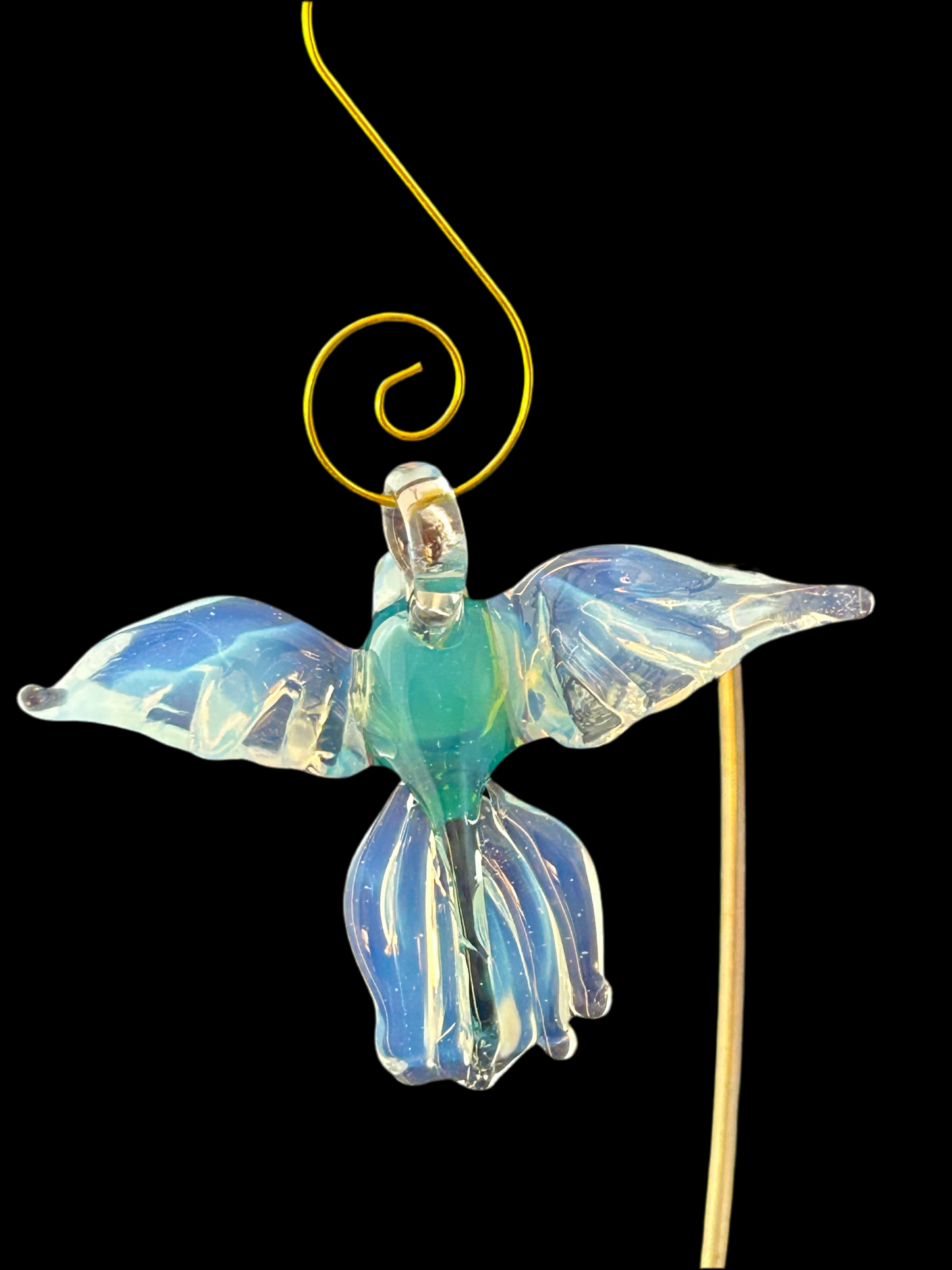 Green & Ghost Hanging Hummingbird