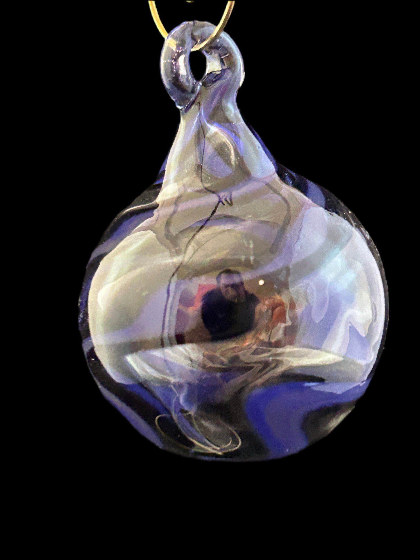 Purple and black ornament