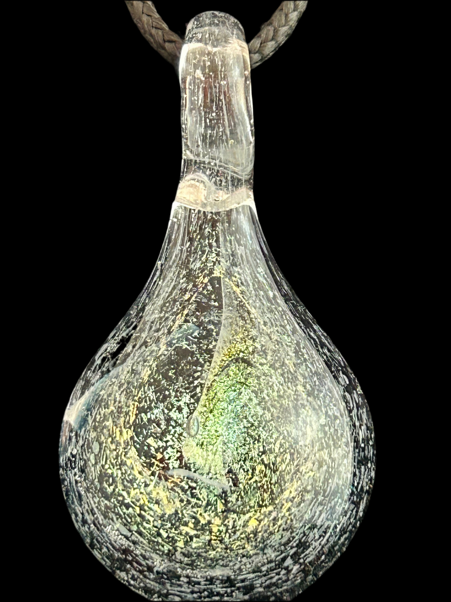 Round Clear Dichro Pendant #2