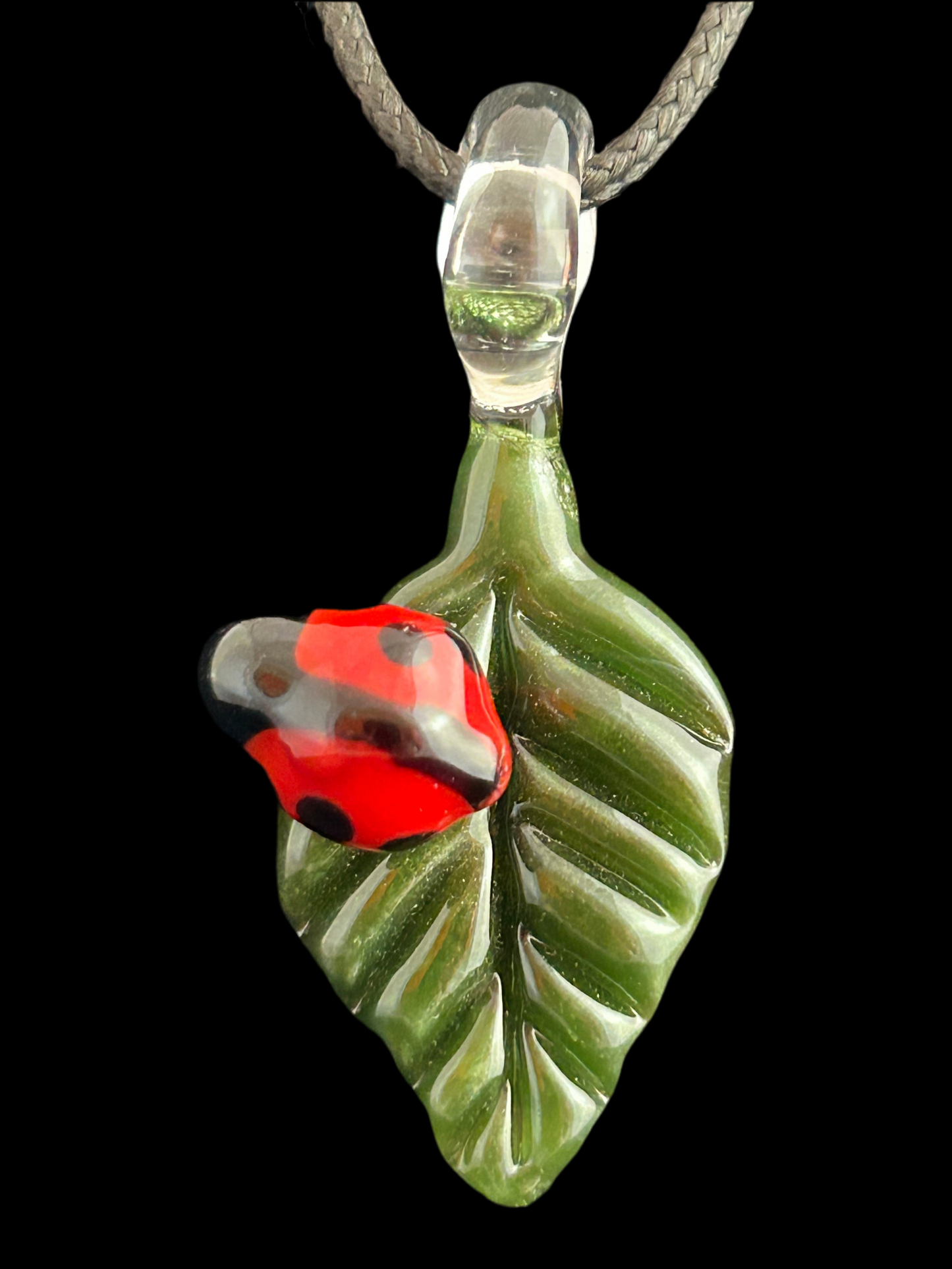Ladybug Leaf Pendant #2