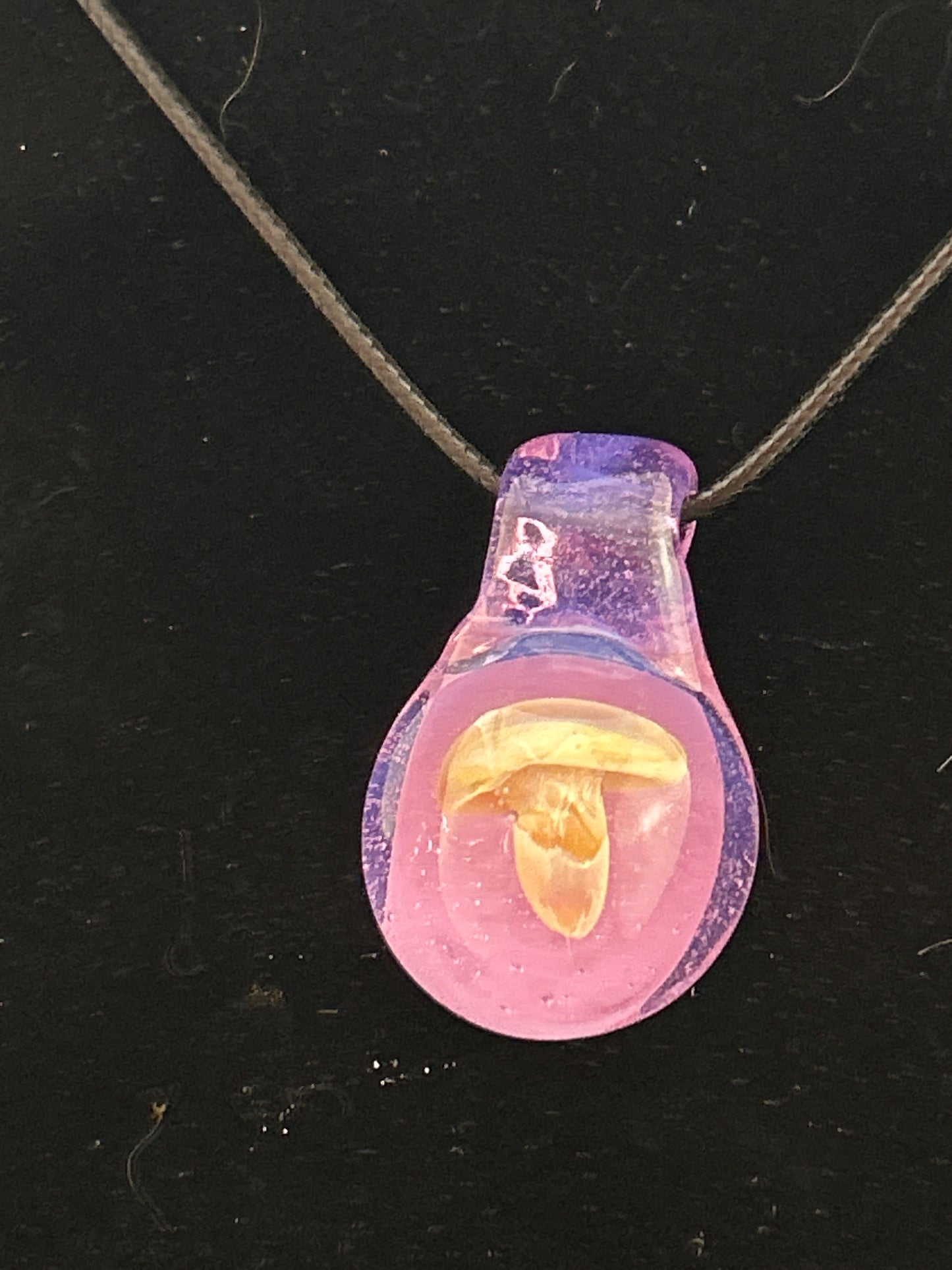 Pink Implosion Mushroom Pendant