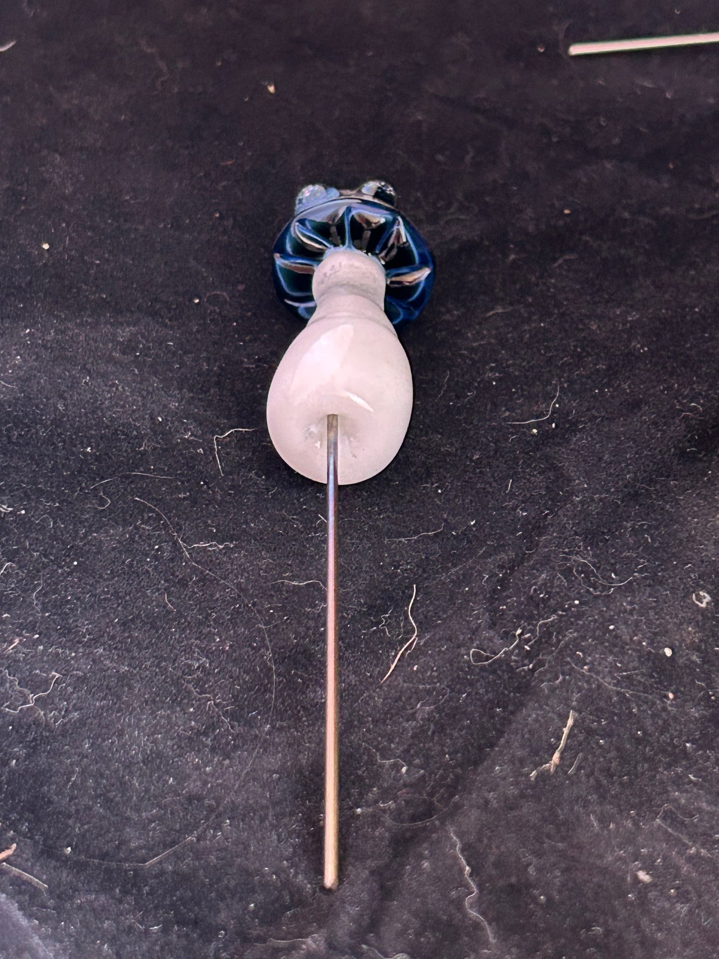 Blue Mushroom Plant Stake