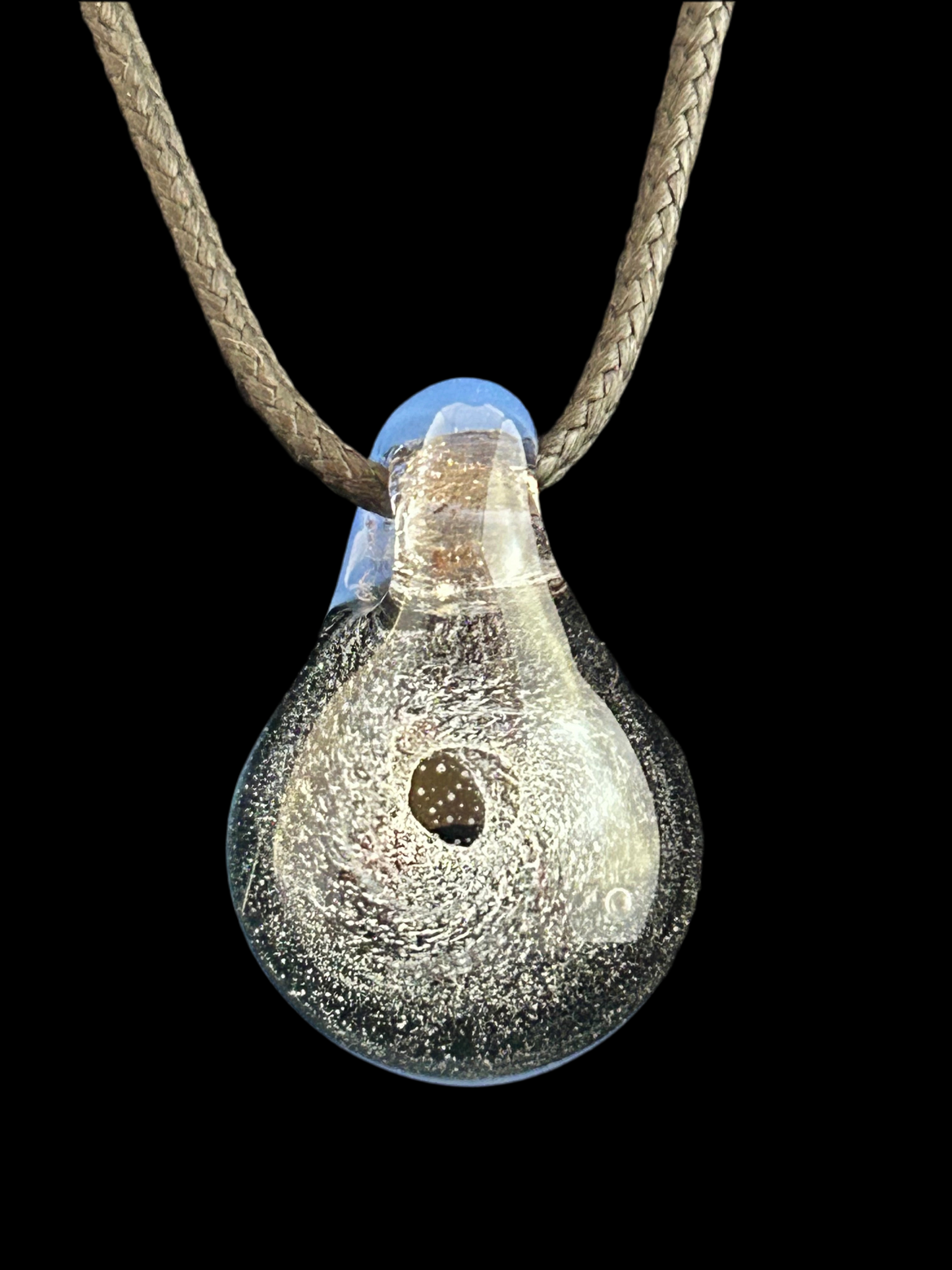 Light Blue Round DIchro Pendant