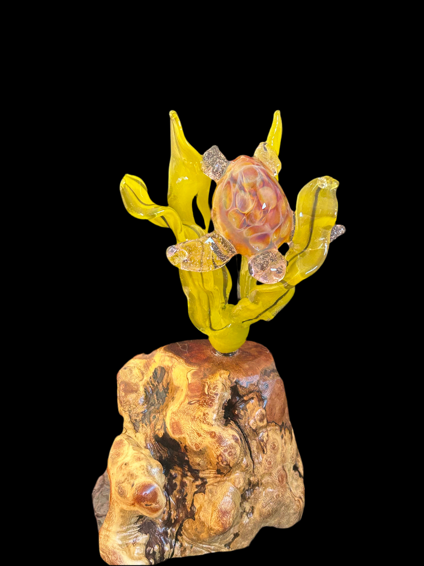 Pink & Orange Turtle Sculpture