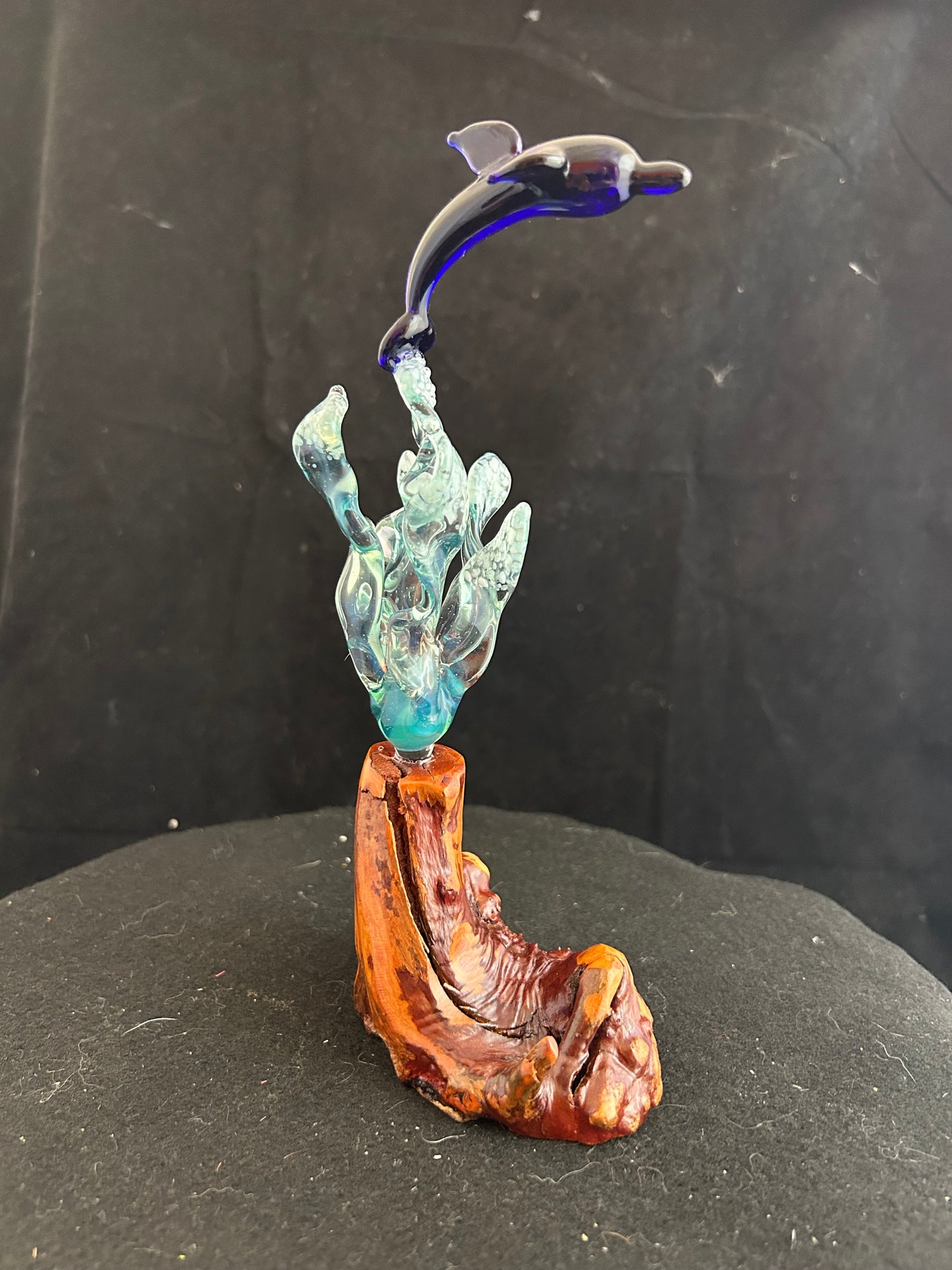 Blue & Light Blue Dolphin Sculpture