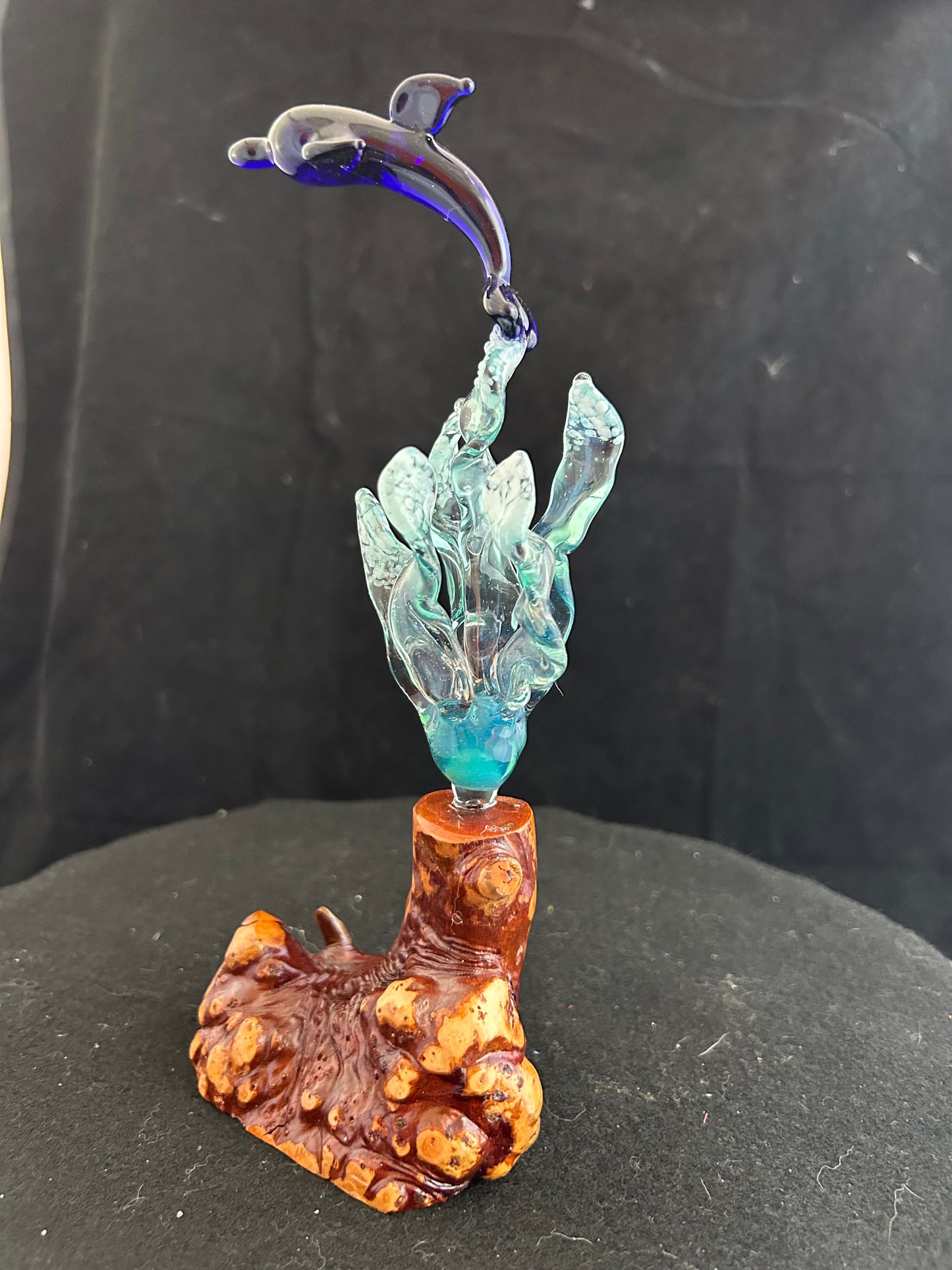 Blue & Light Blue Dolphin Sculpture