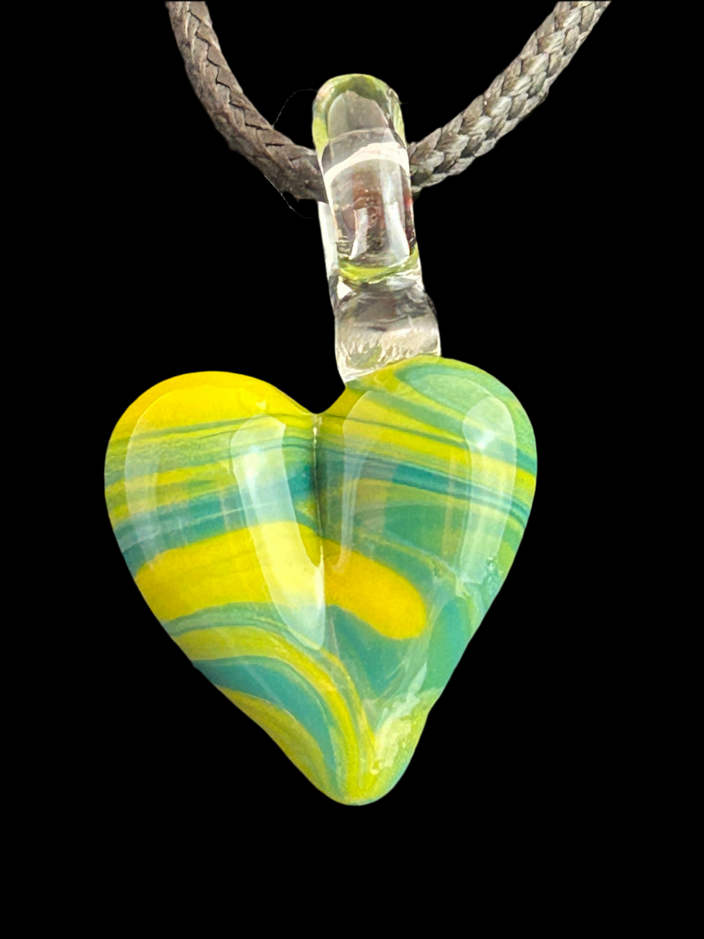Green & Yellow Heart Pendant