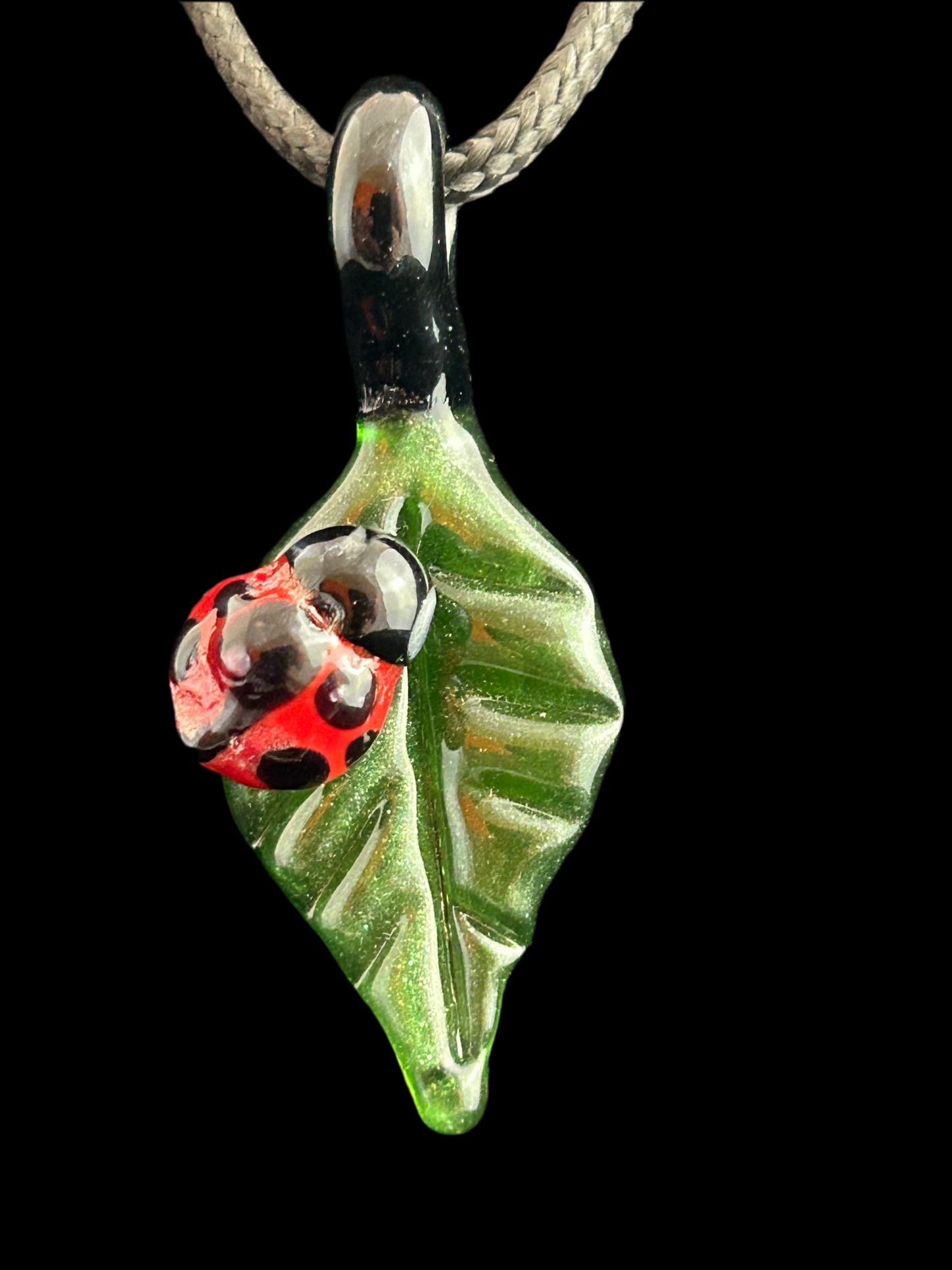 Ladybug Leaf Pendant