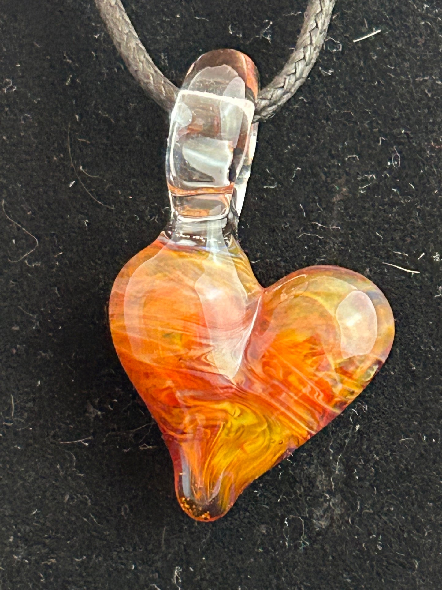 Orange Heart Pendant #2