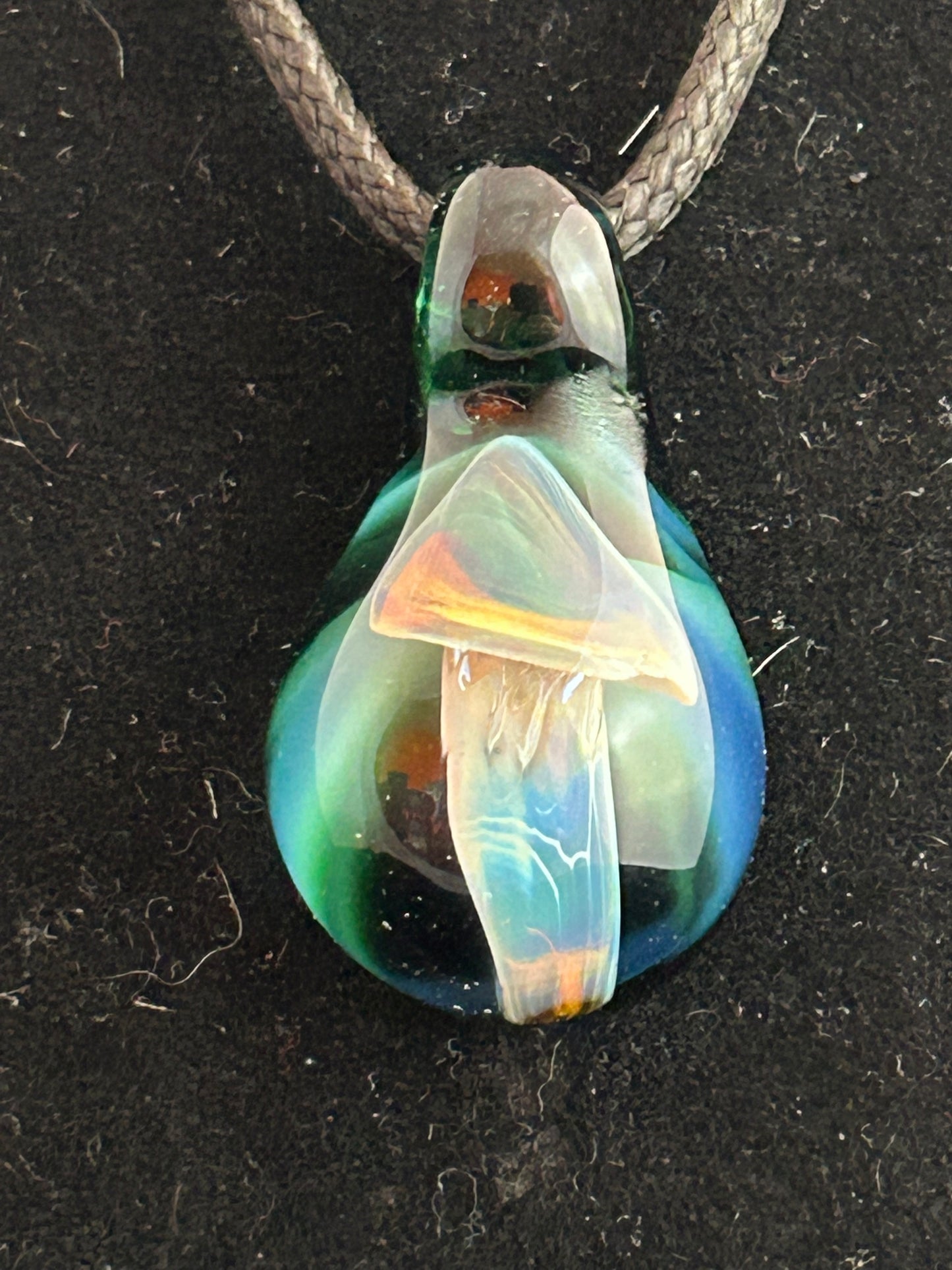 Green & Blue Mushroom Pendant #2