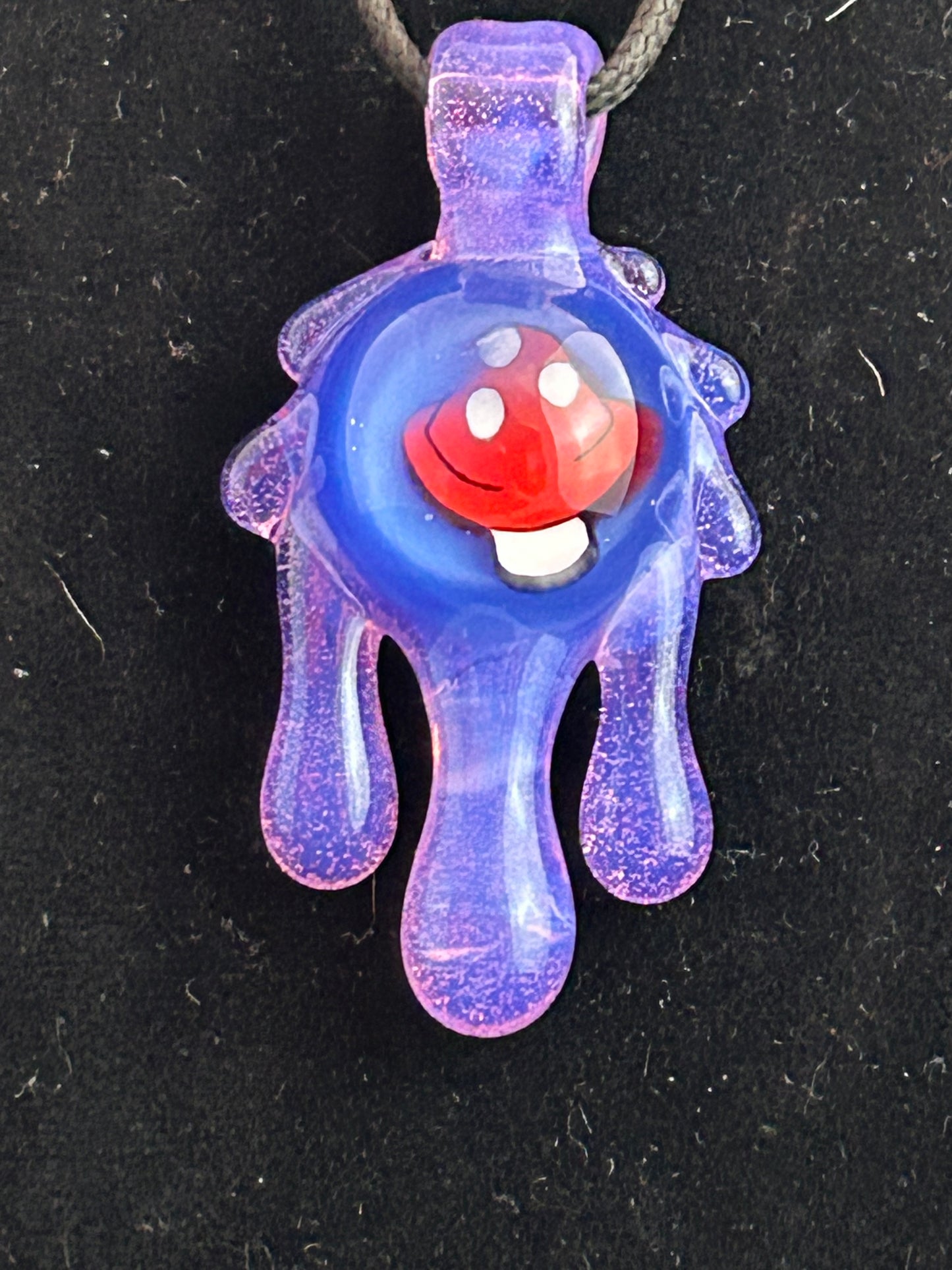 Purple drip Mushroom Pendant