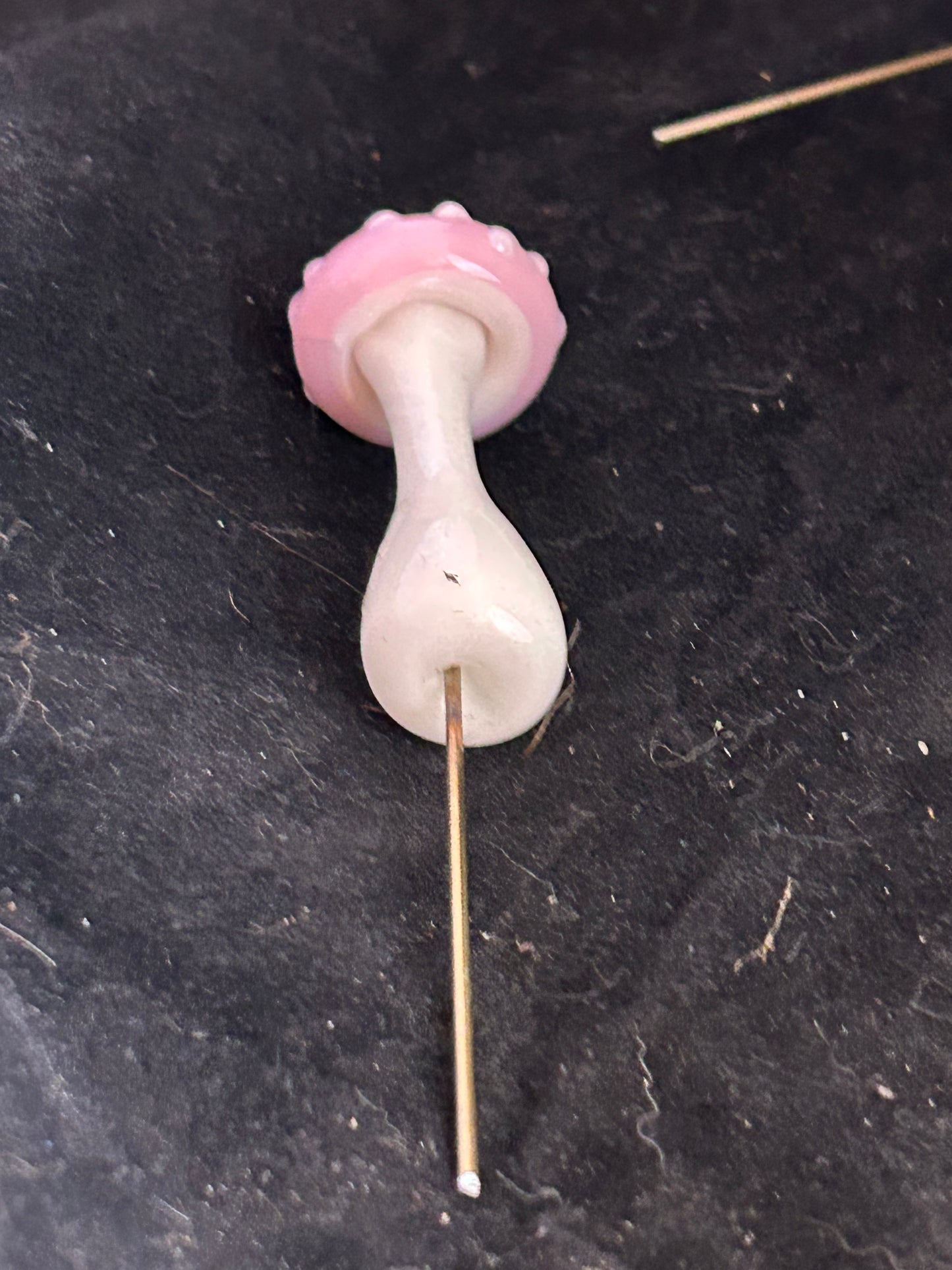 Pink Mushroom Plant Stake #2