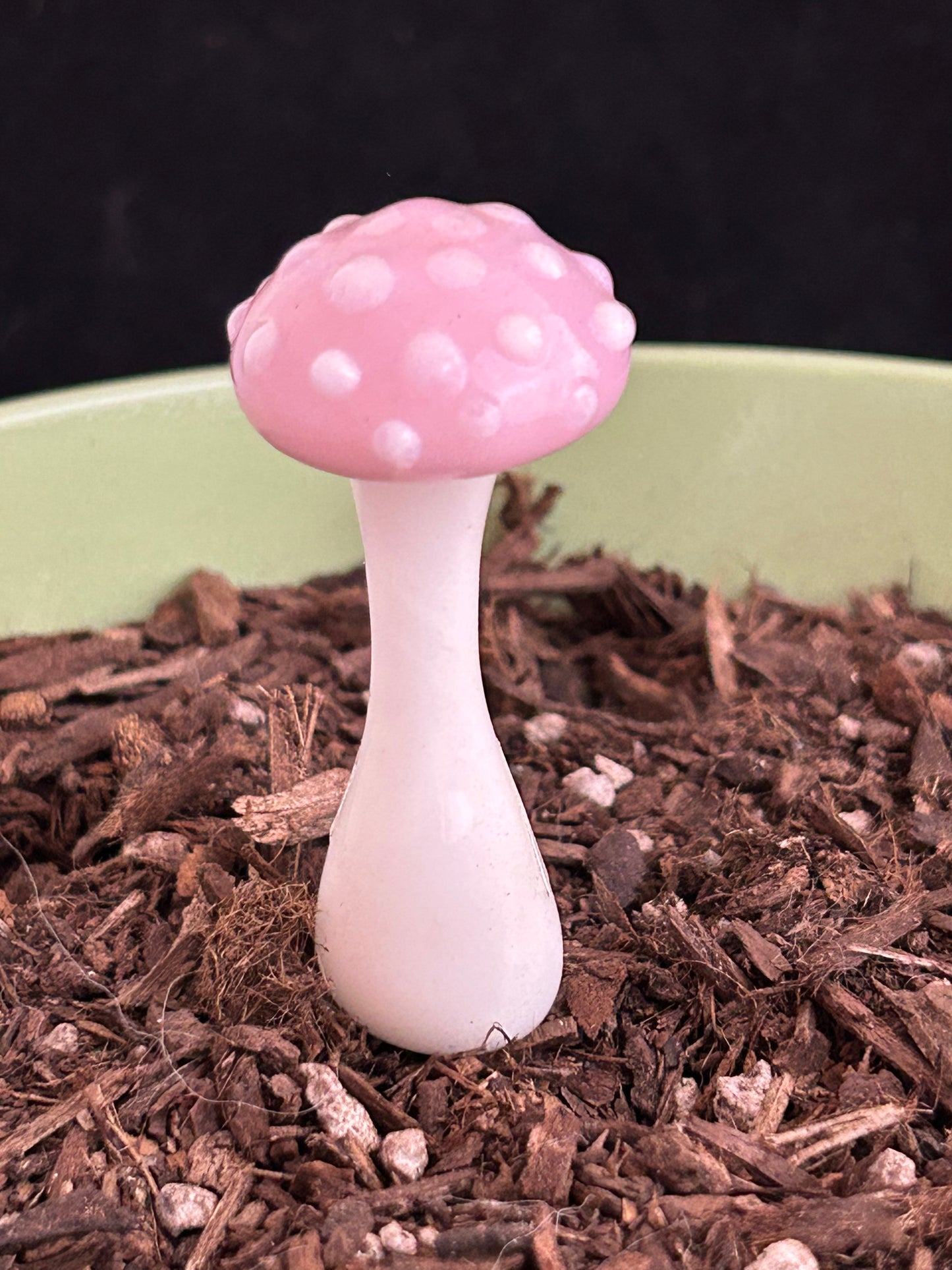 Pink Mushroom Plant Stake #2