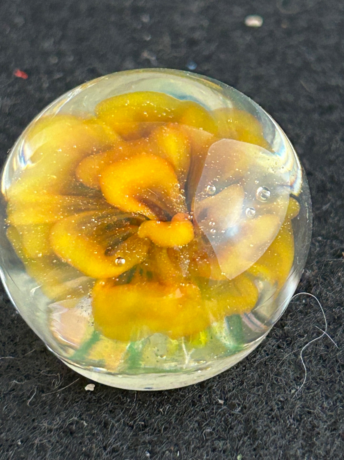 Yellow Flower Paperweight