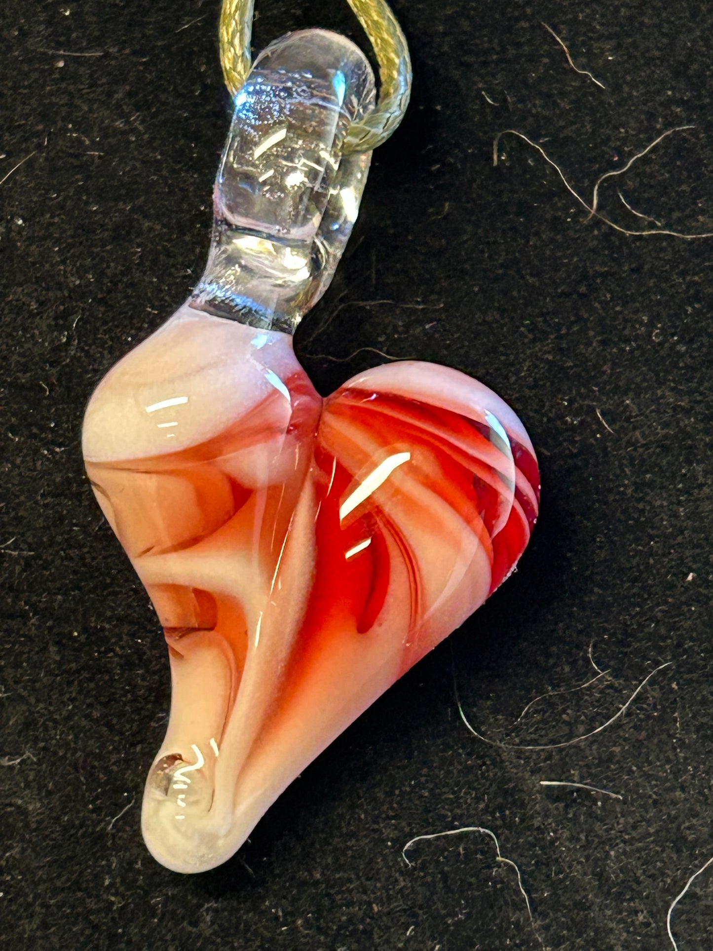 Red & White Heart Pendant