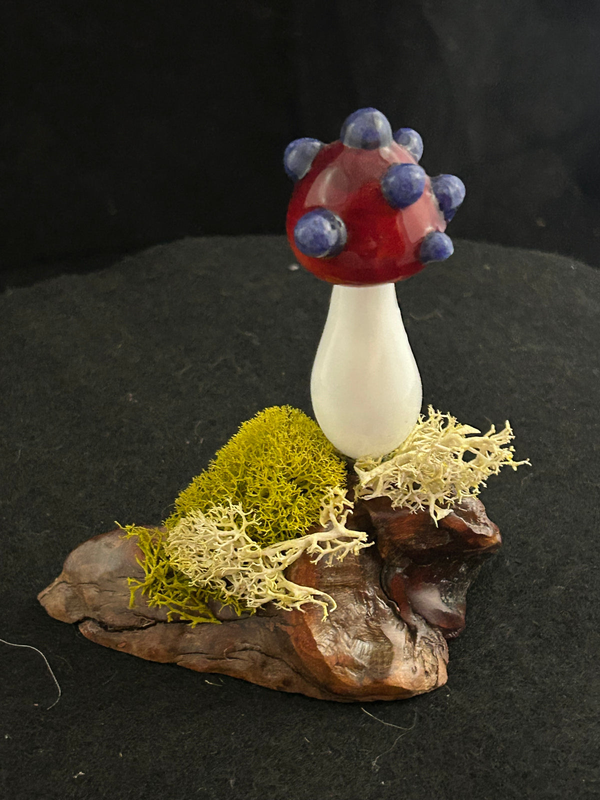 Red & Purple Mushroom Sculpture