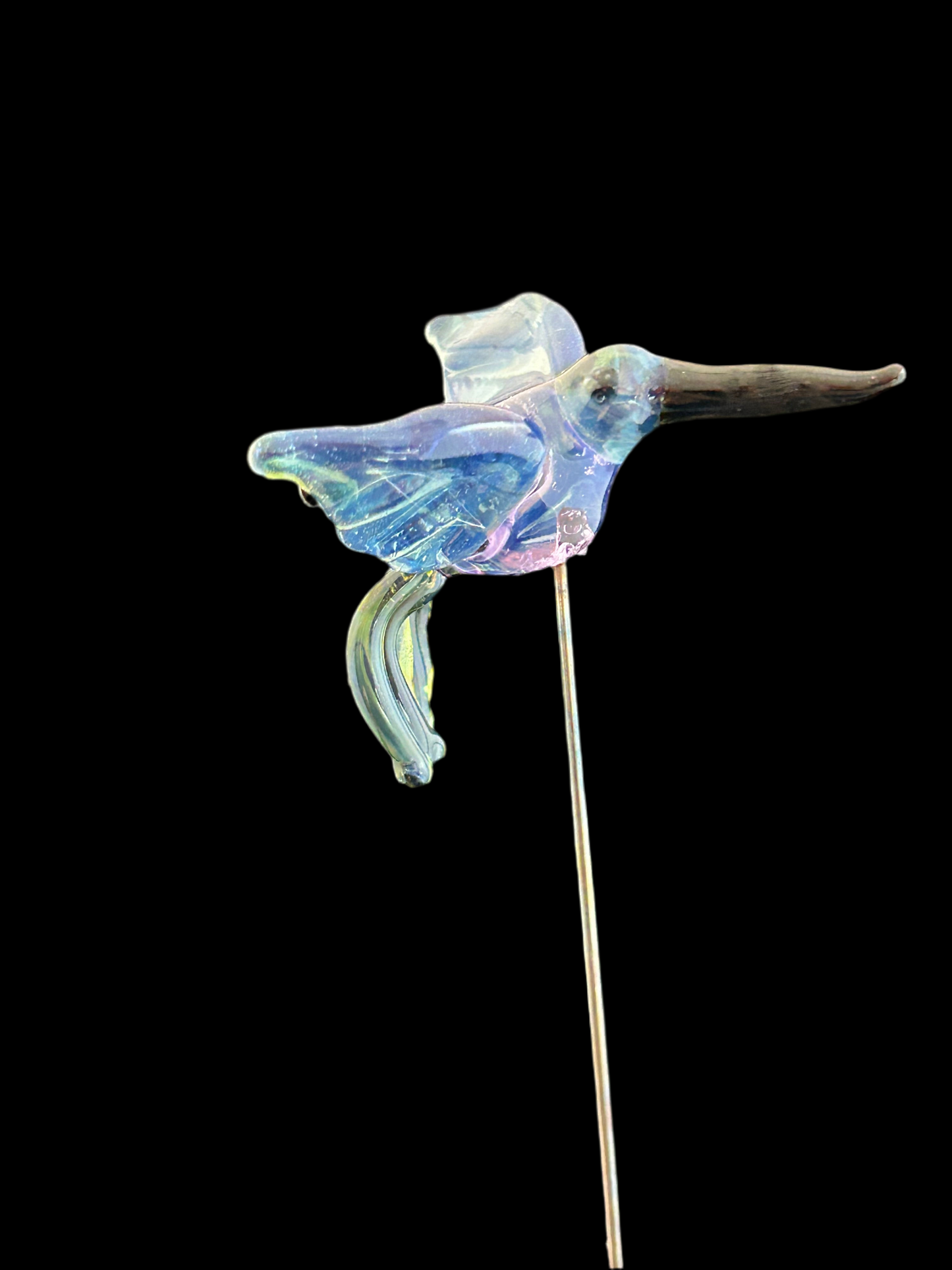 Purple & Blue Hummingbird Plant Stake