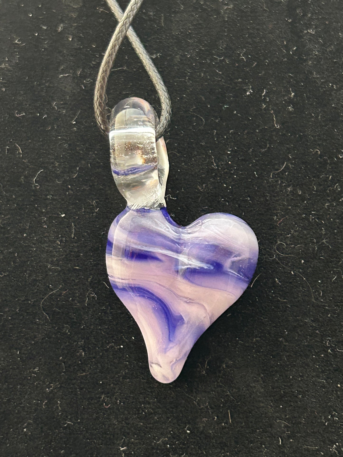 Pink Slyme & purple Heart Pendant