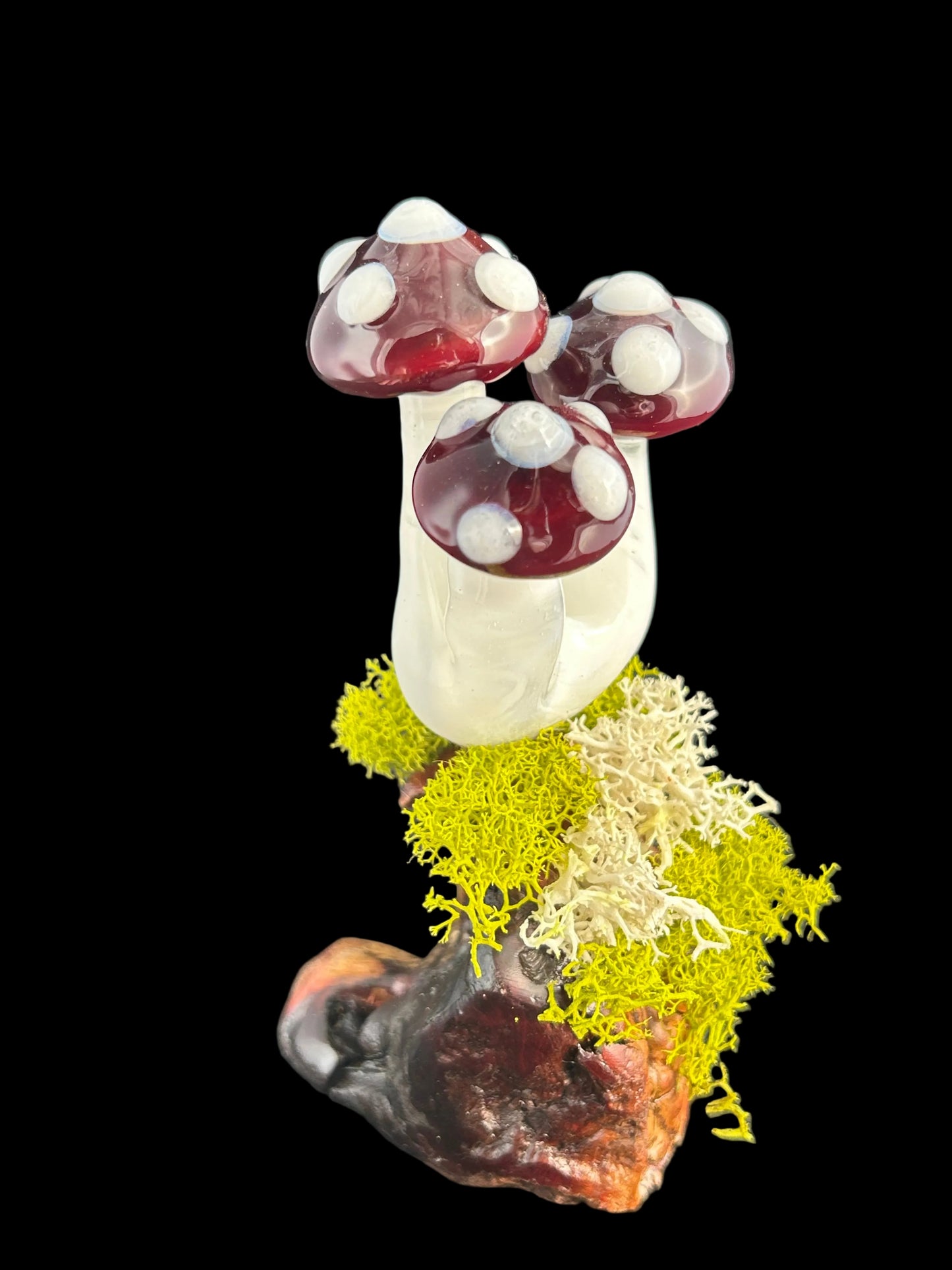 Red Mushroom Cluster Sculpture 2