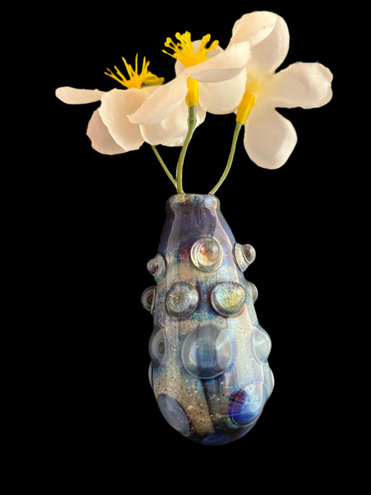 Mini Blue & White Dot Vase Magnet