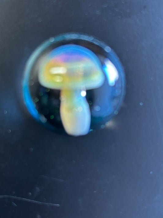 Amber purple Mushroom Magnet