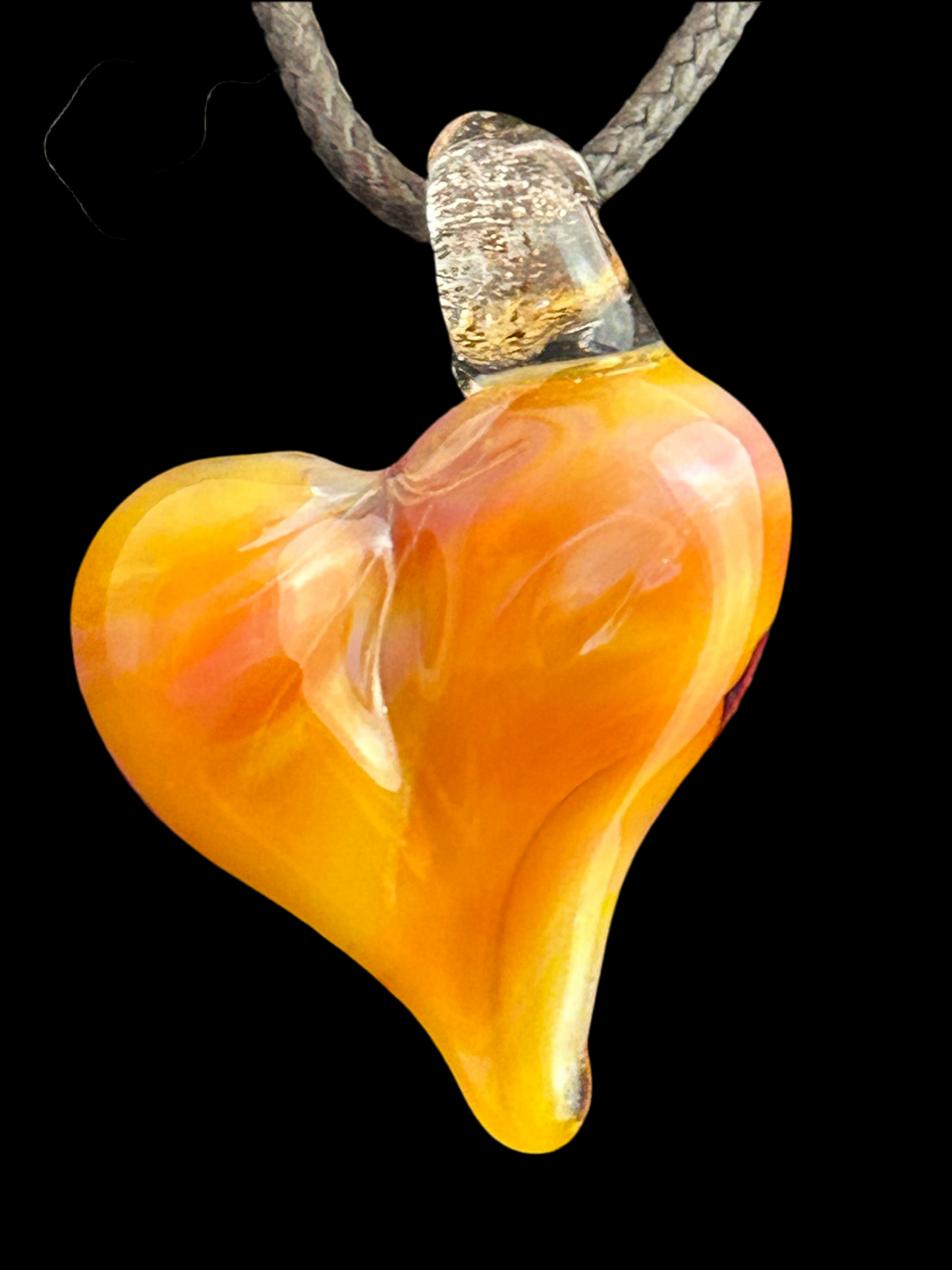 Yellow & Orange Heart Pendant