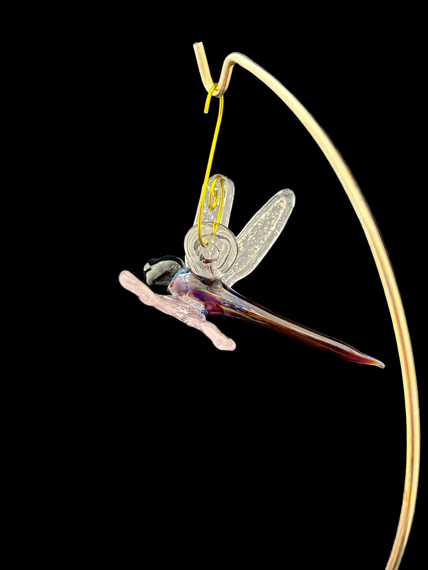 Double Amber Purple Dragonfly