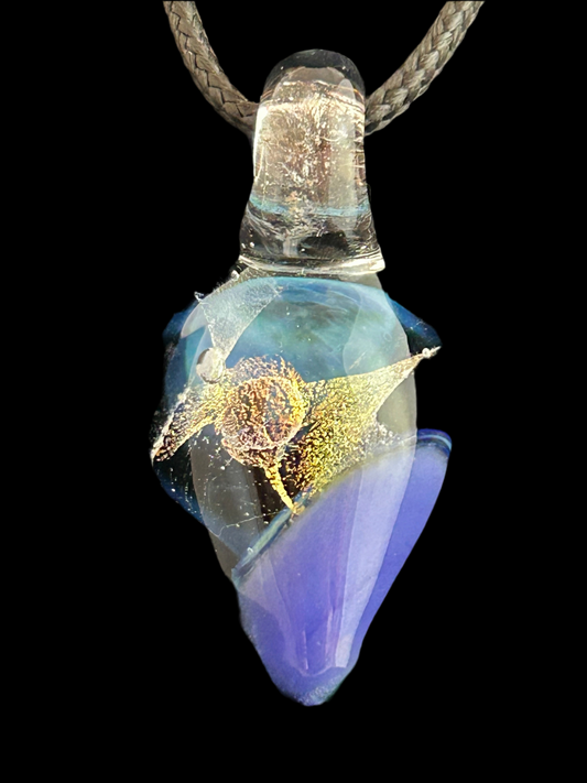 Blue, Green, & Purple Vase Shaped Pendant