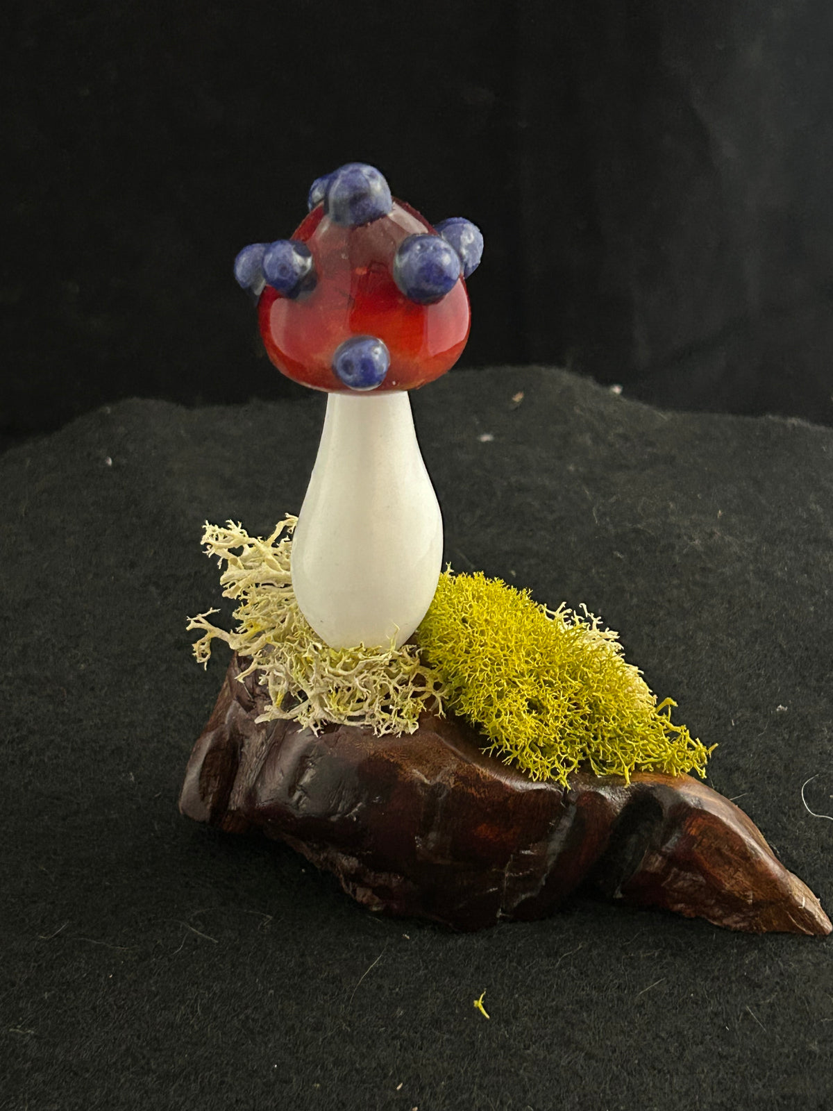 Red & Purple Mushroom Sculpture