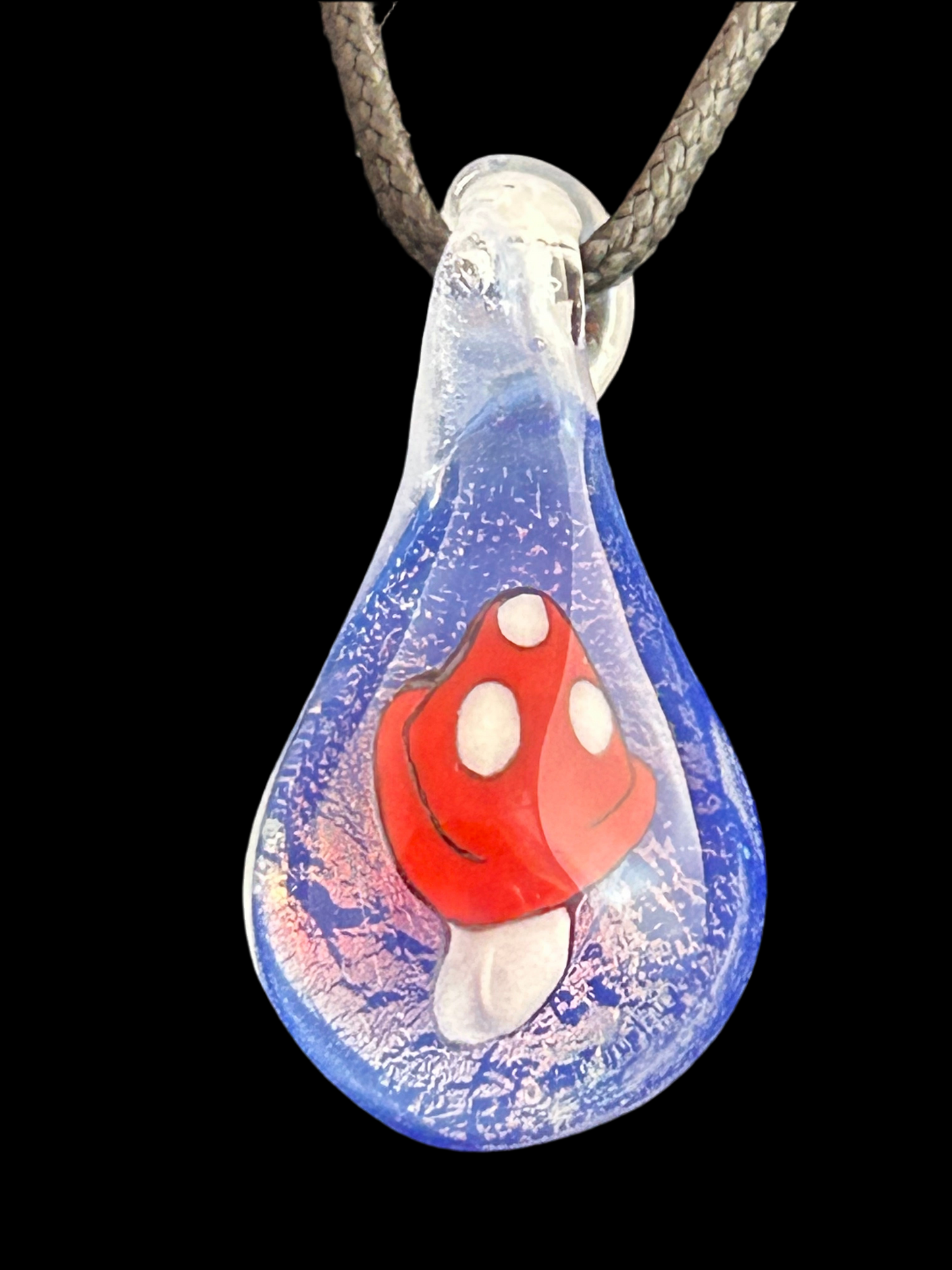 Purple & Red Mushroom Pendant