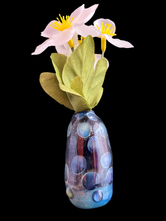 Mini Blue Dot Vase Magnet