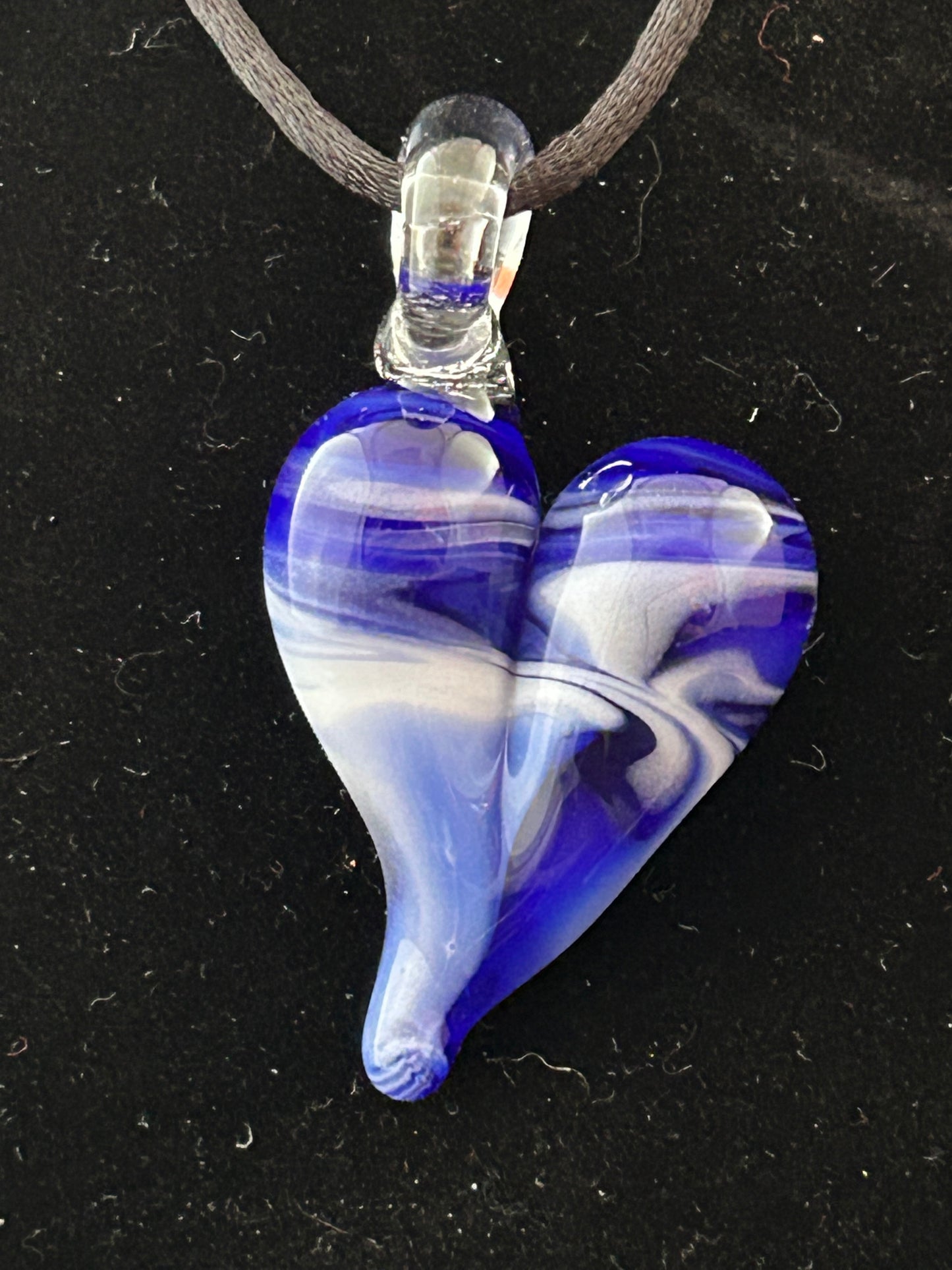 Blue &  White Heart Pendant