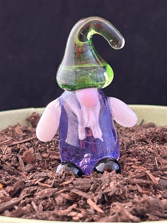 Purple & Green Gnome Plant Stake