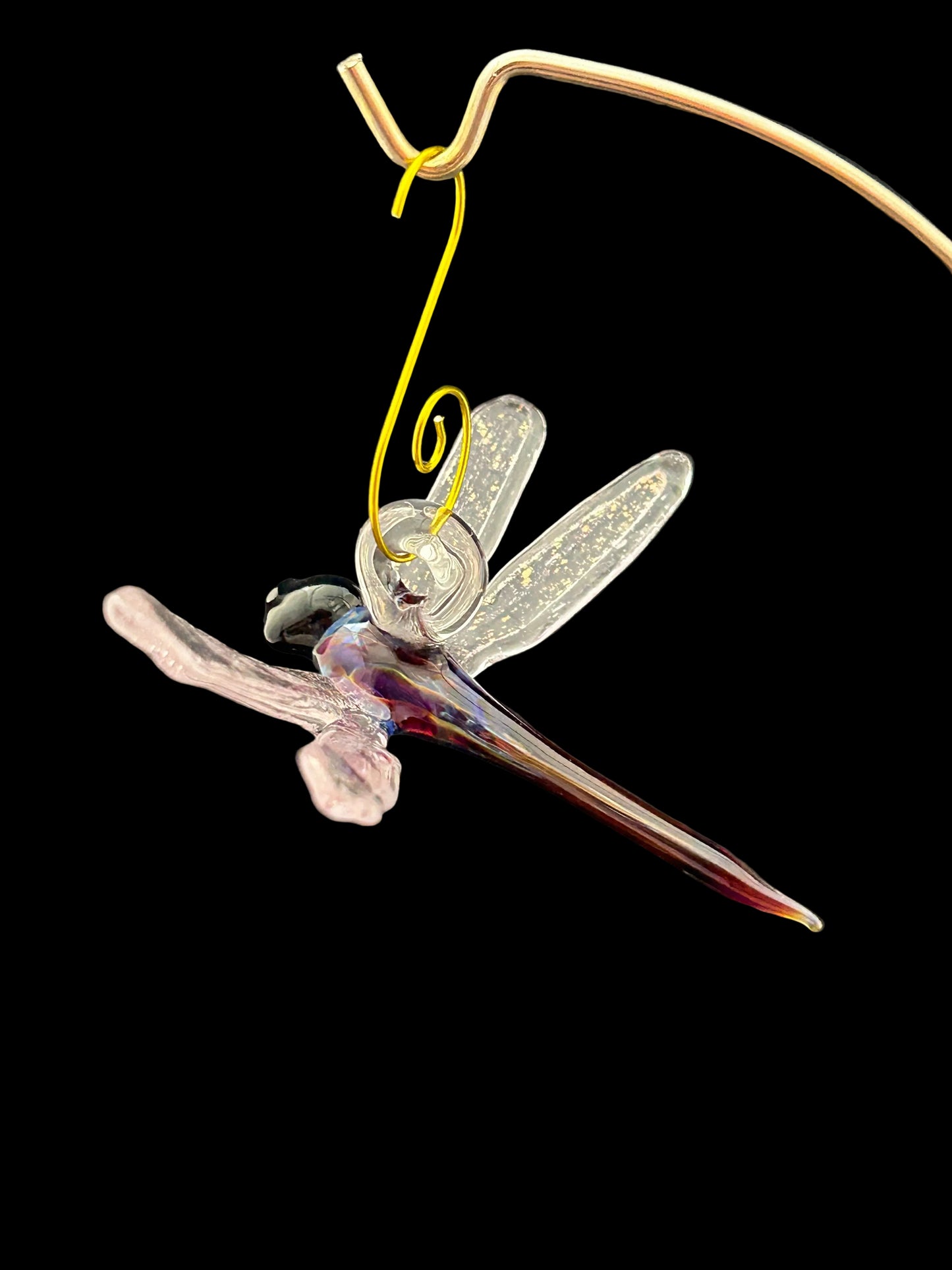 Double Amber Purple Dragonfly