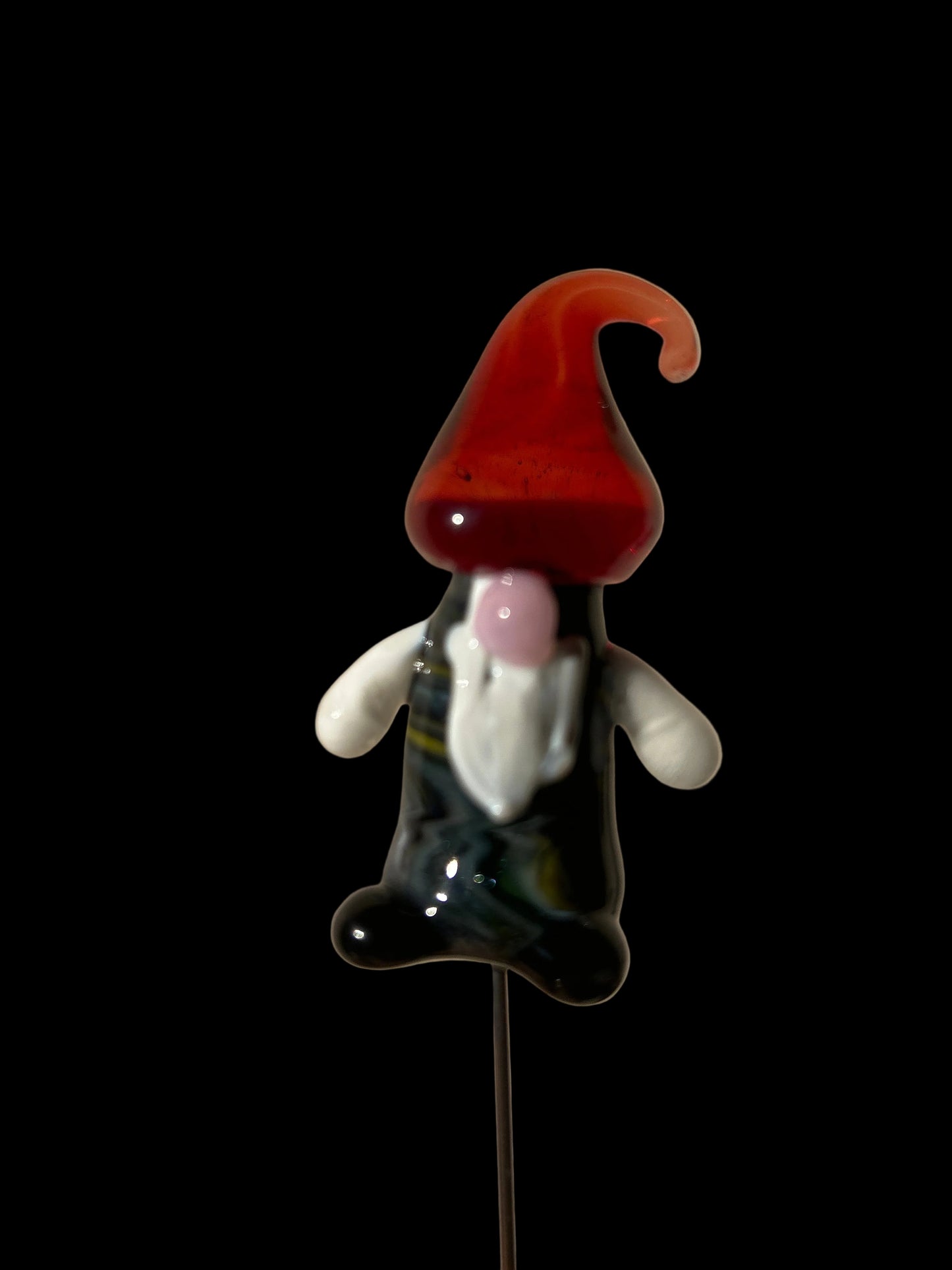 Yellow & Black Chaos Gnome Plant  Stake