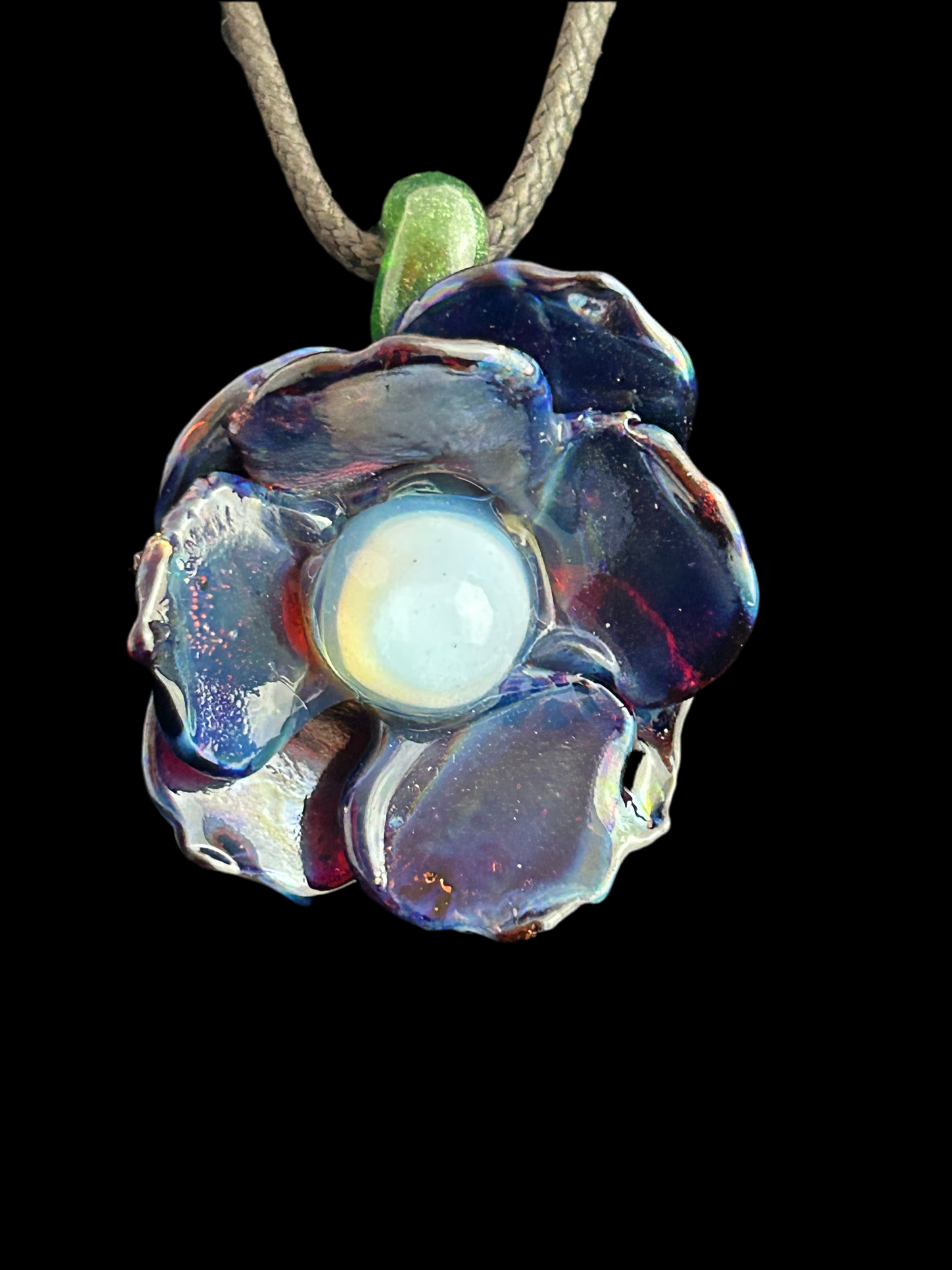 Purple Blue Flower Pendant