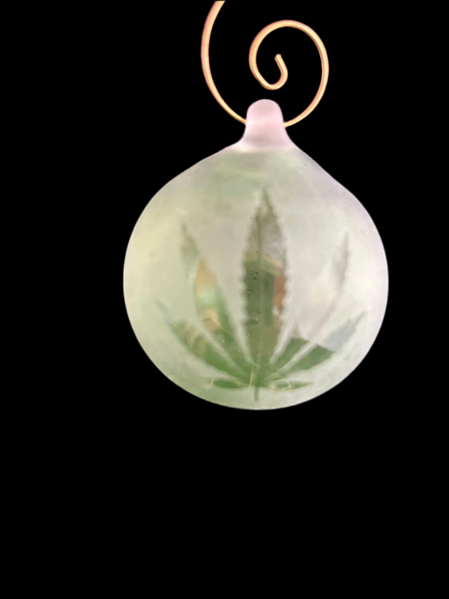 Green "Leaf" Bulb Ornament #2