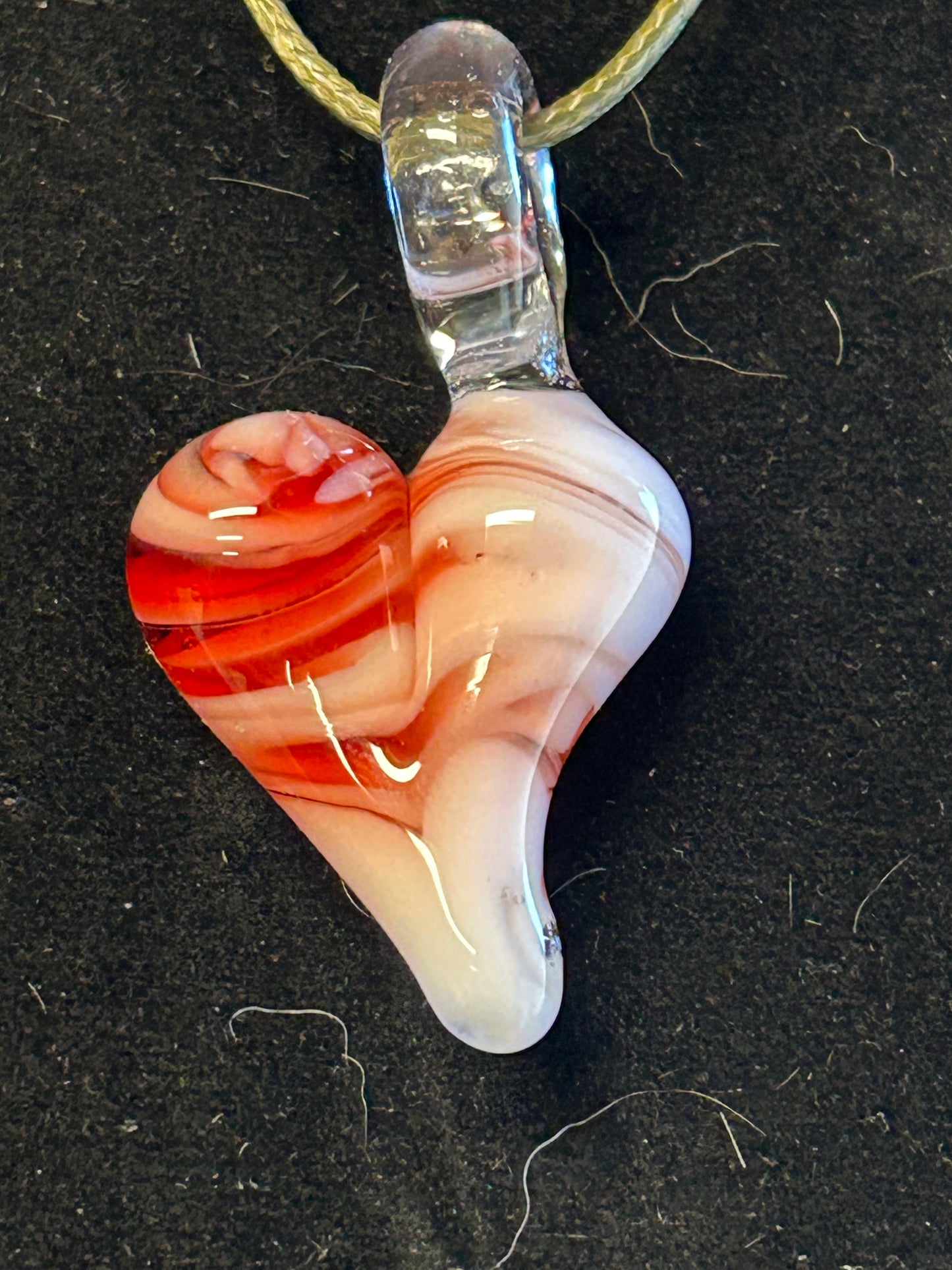 Red & White Heart Pendant