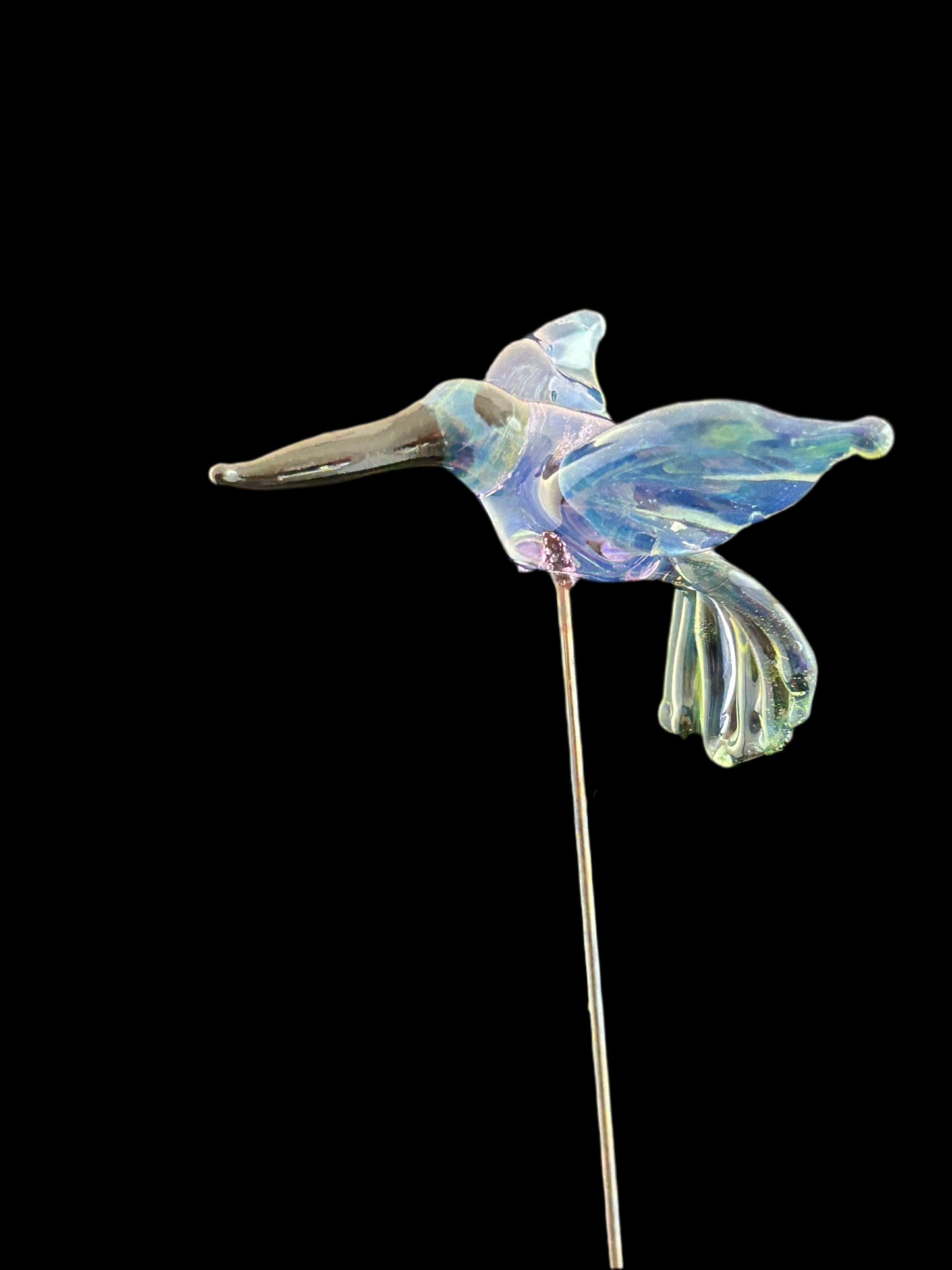 Purple & Blue Hummingbird Plant Stake