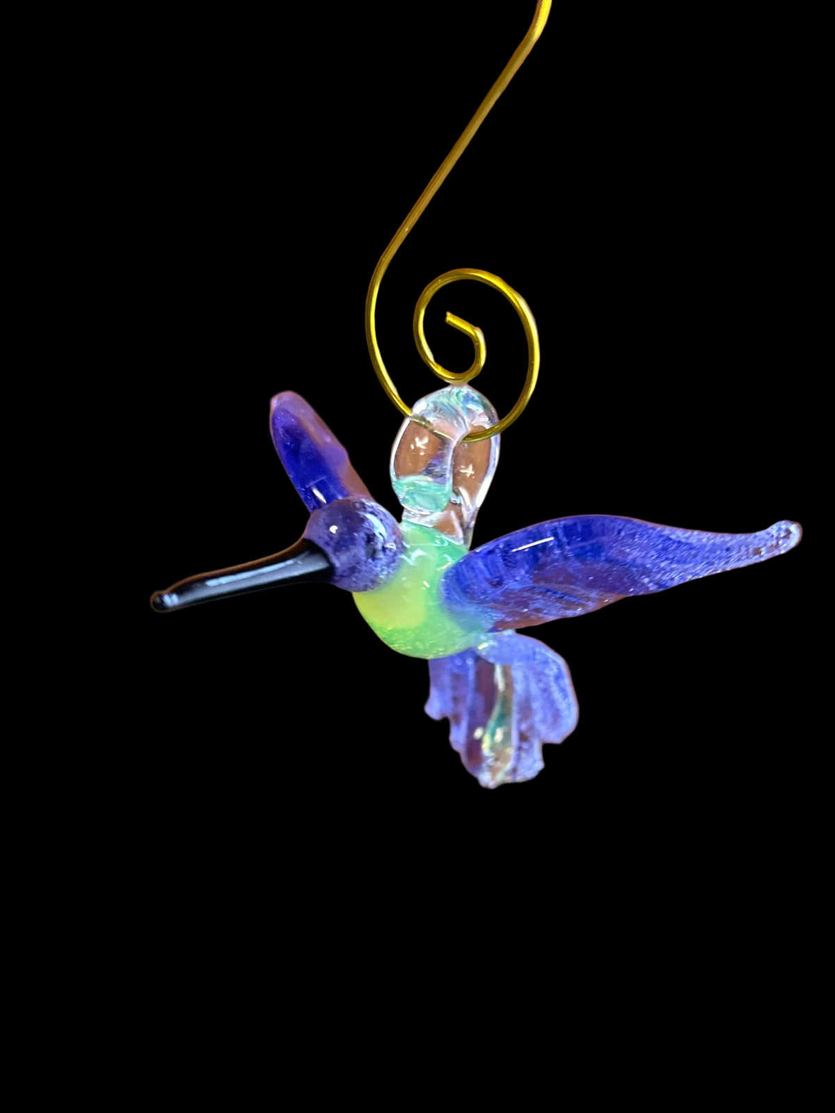 Green & Purple Hanging Hummingbird