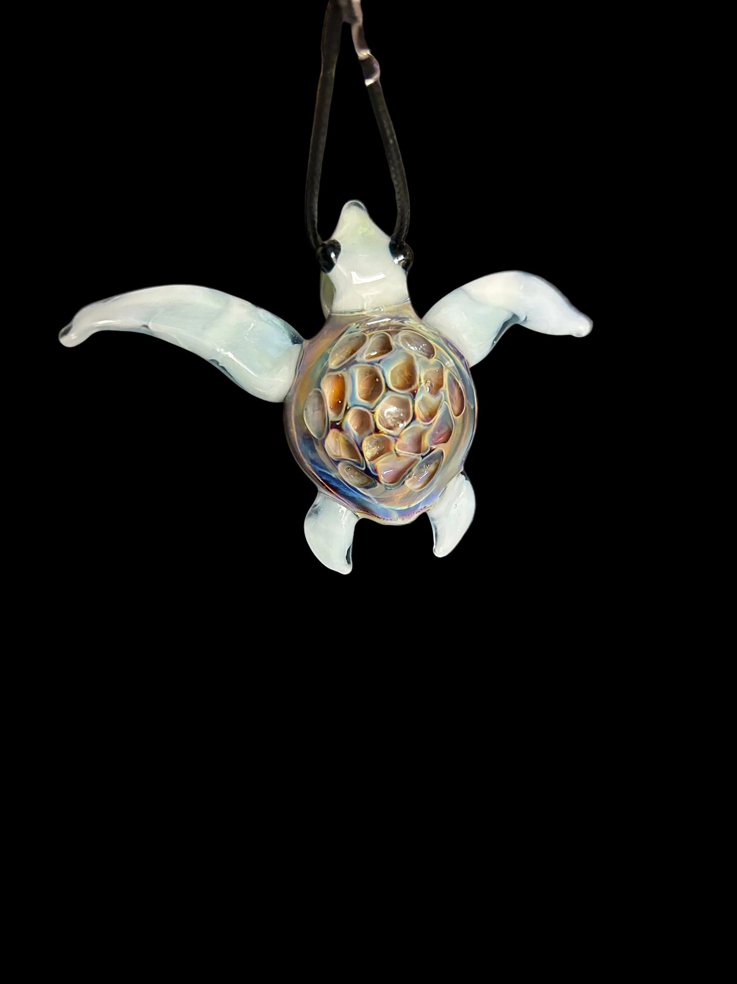 Light blue turtle pendant