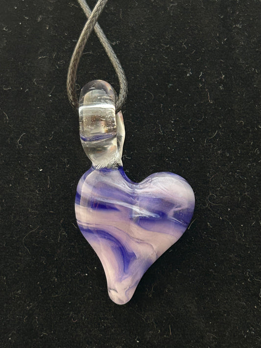 Pink Slyme & purple Heart Pendant