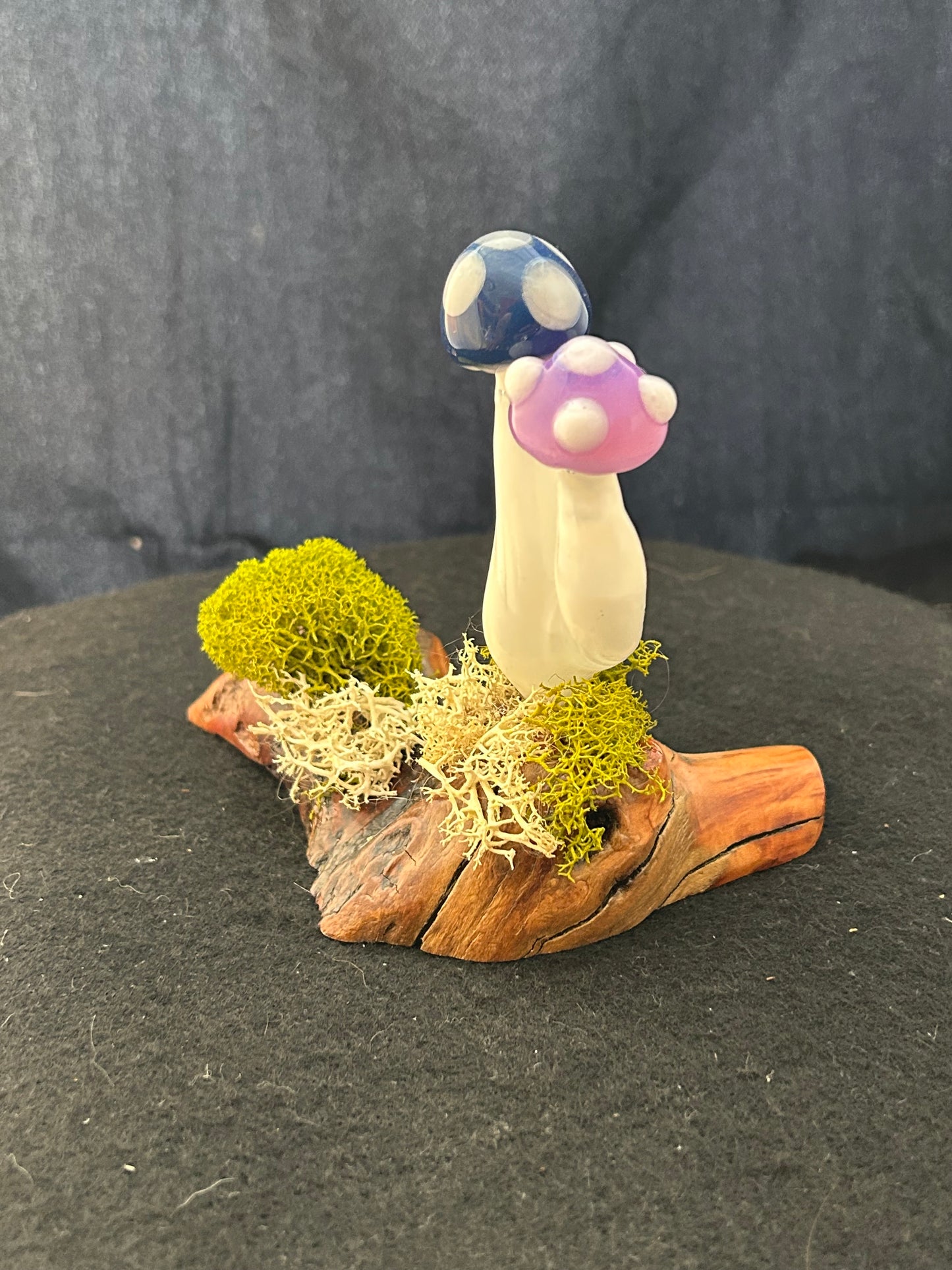 Pink and Blue Mushroom cluster Sculpture