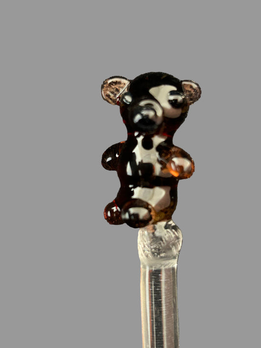 Small bear topped Honey Dipper