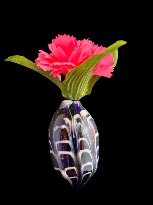 Mini Blue & White wrap and rake Vase Magnet